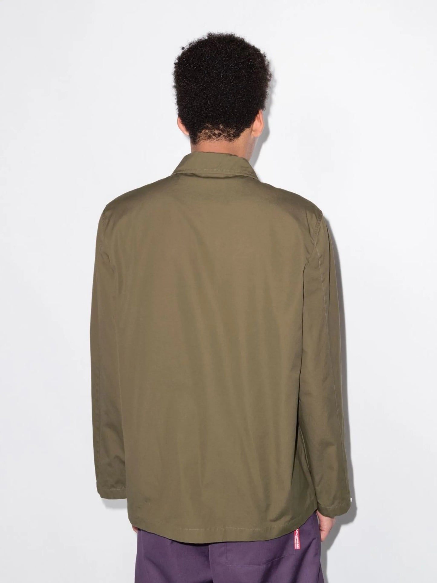 concealed-front shirt jacket