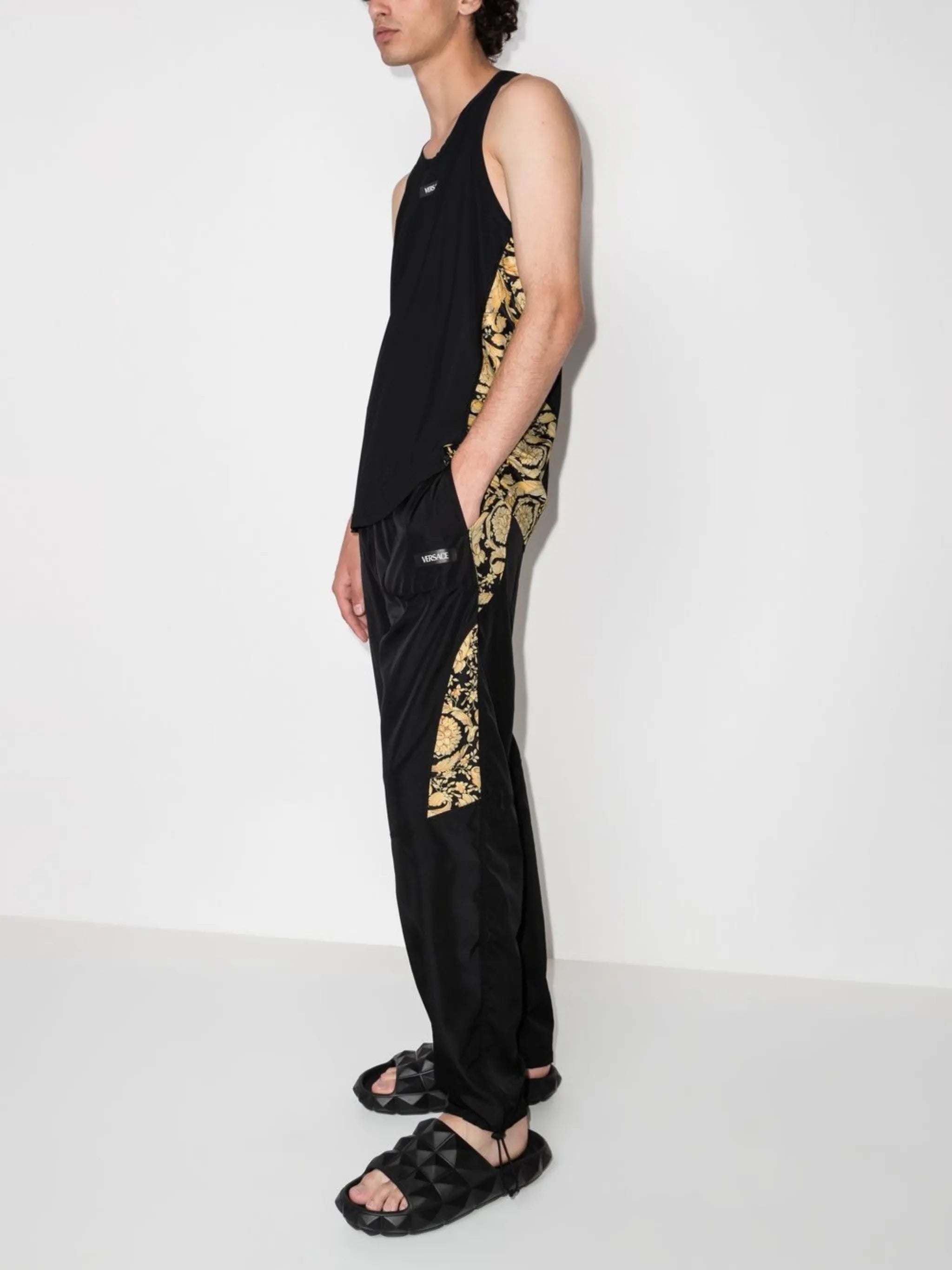baroque-print track pants