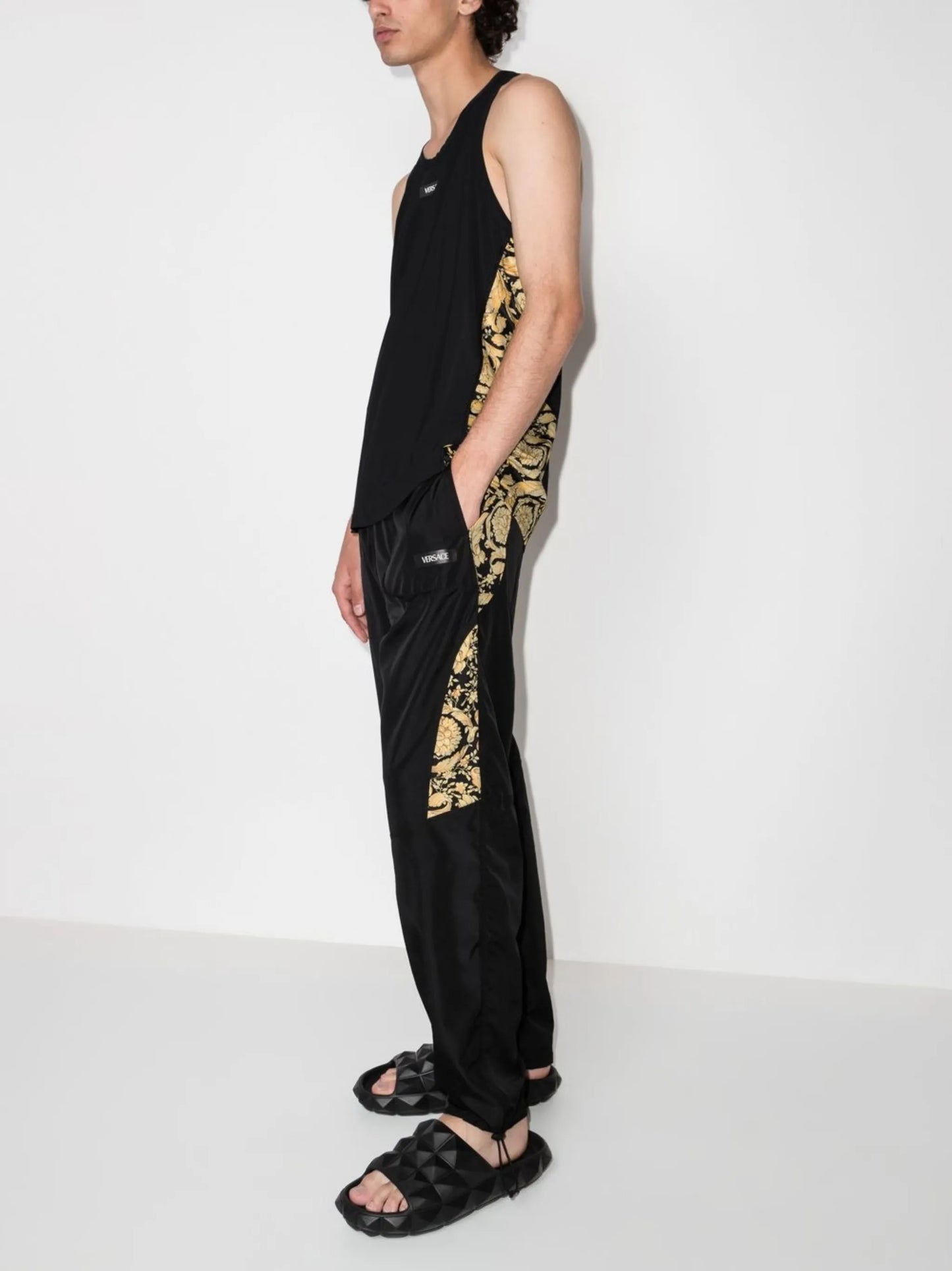 baroque-print track pants