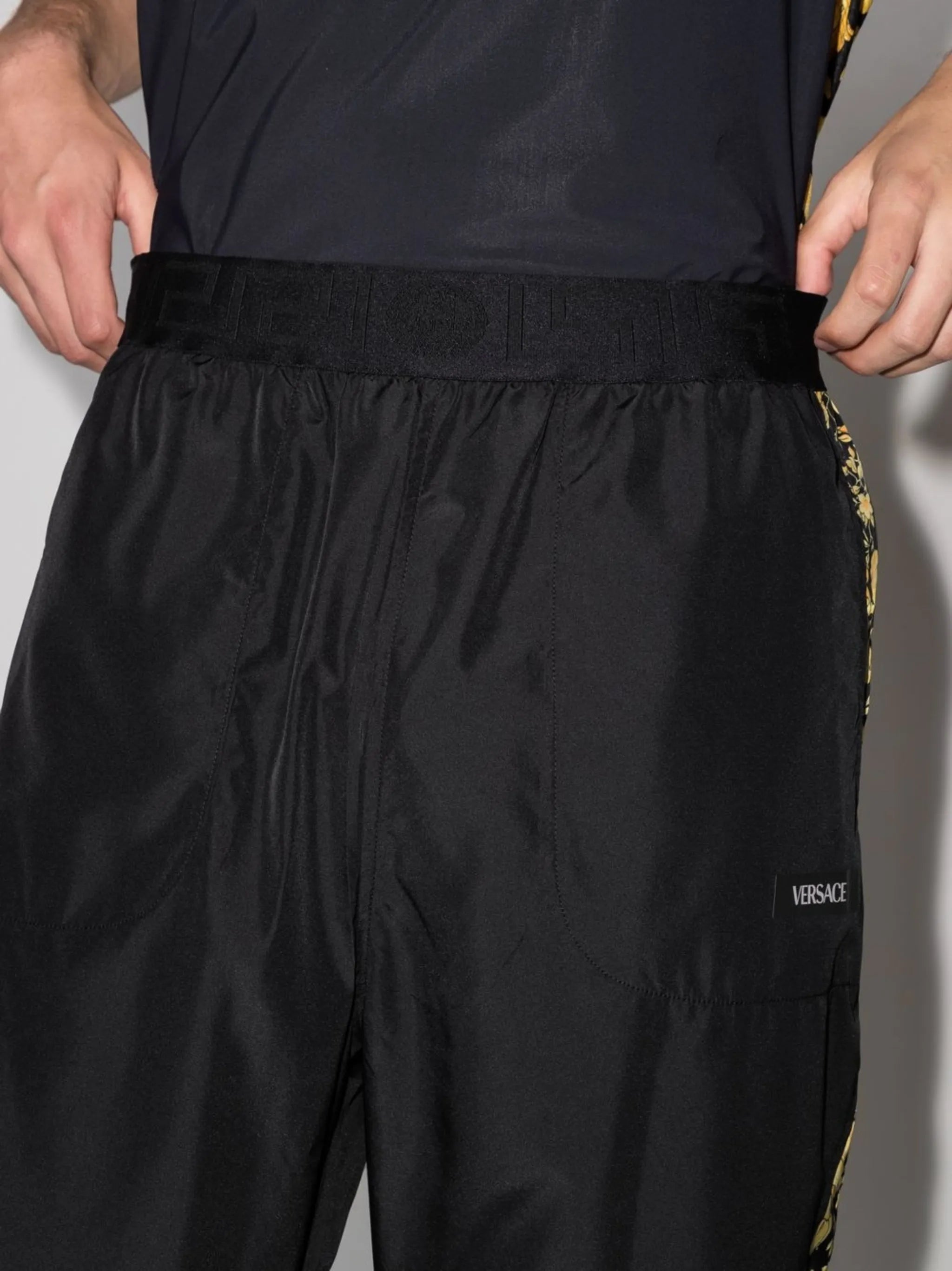 baroque-print track pants