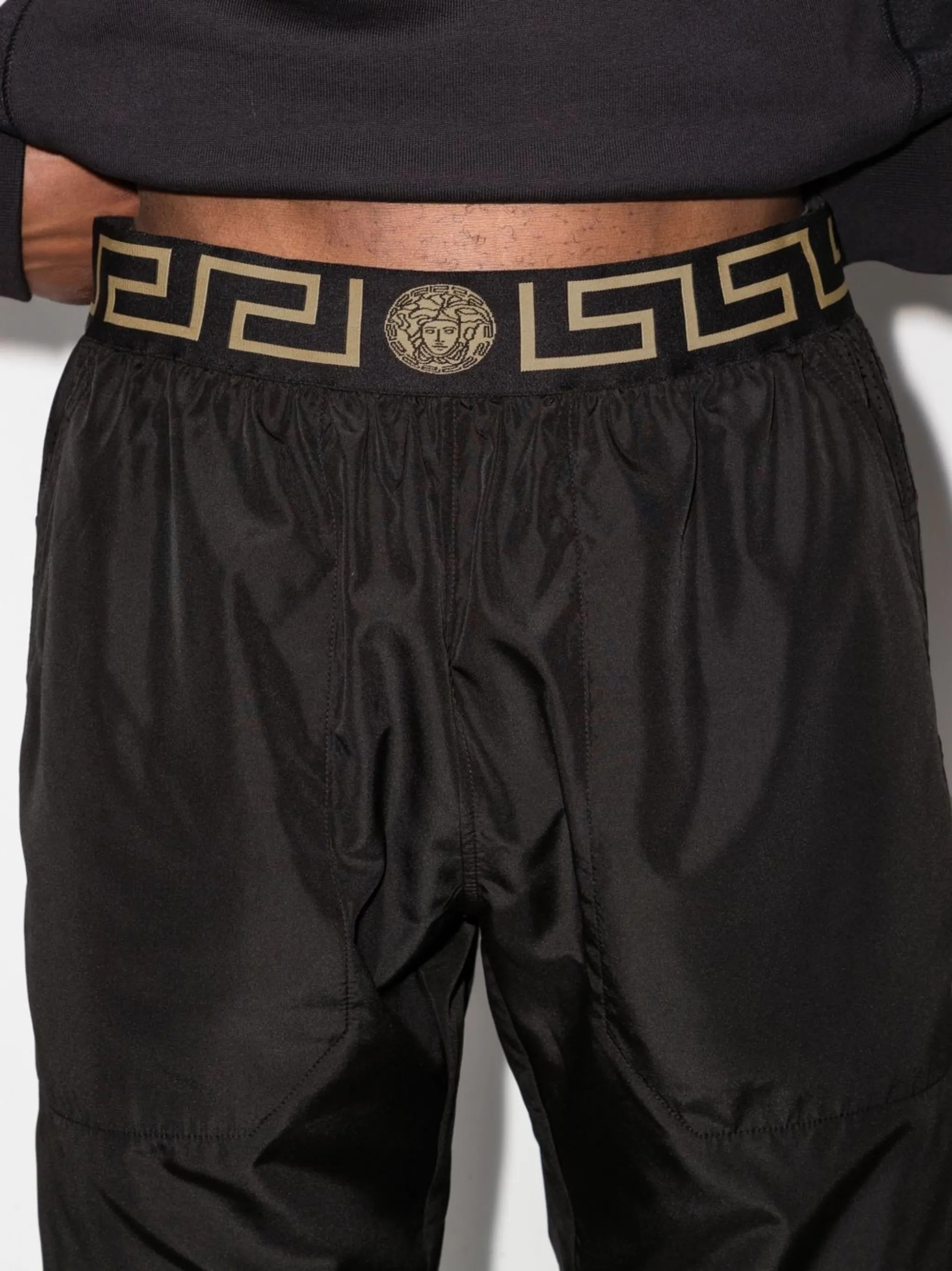 Greca-detail track pants