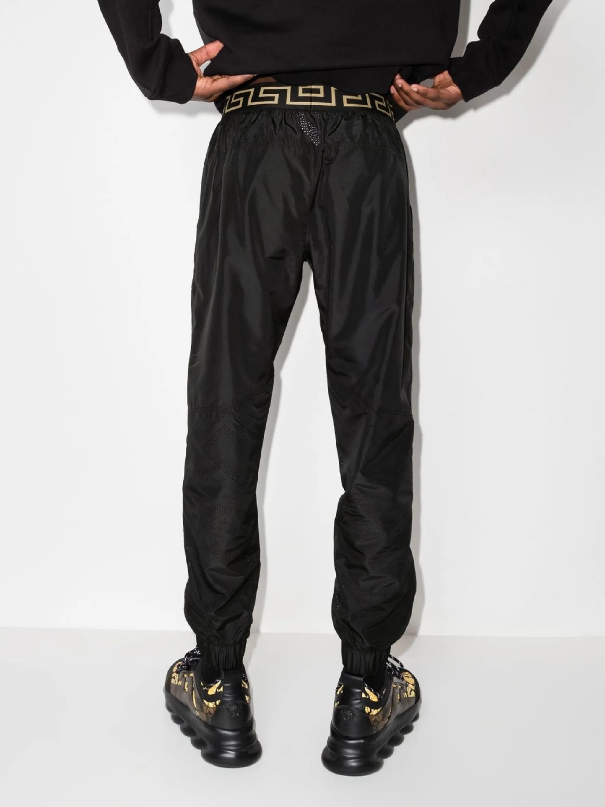 Greca-detail track pants