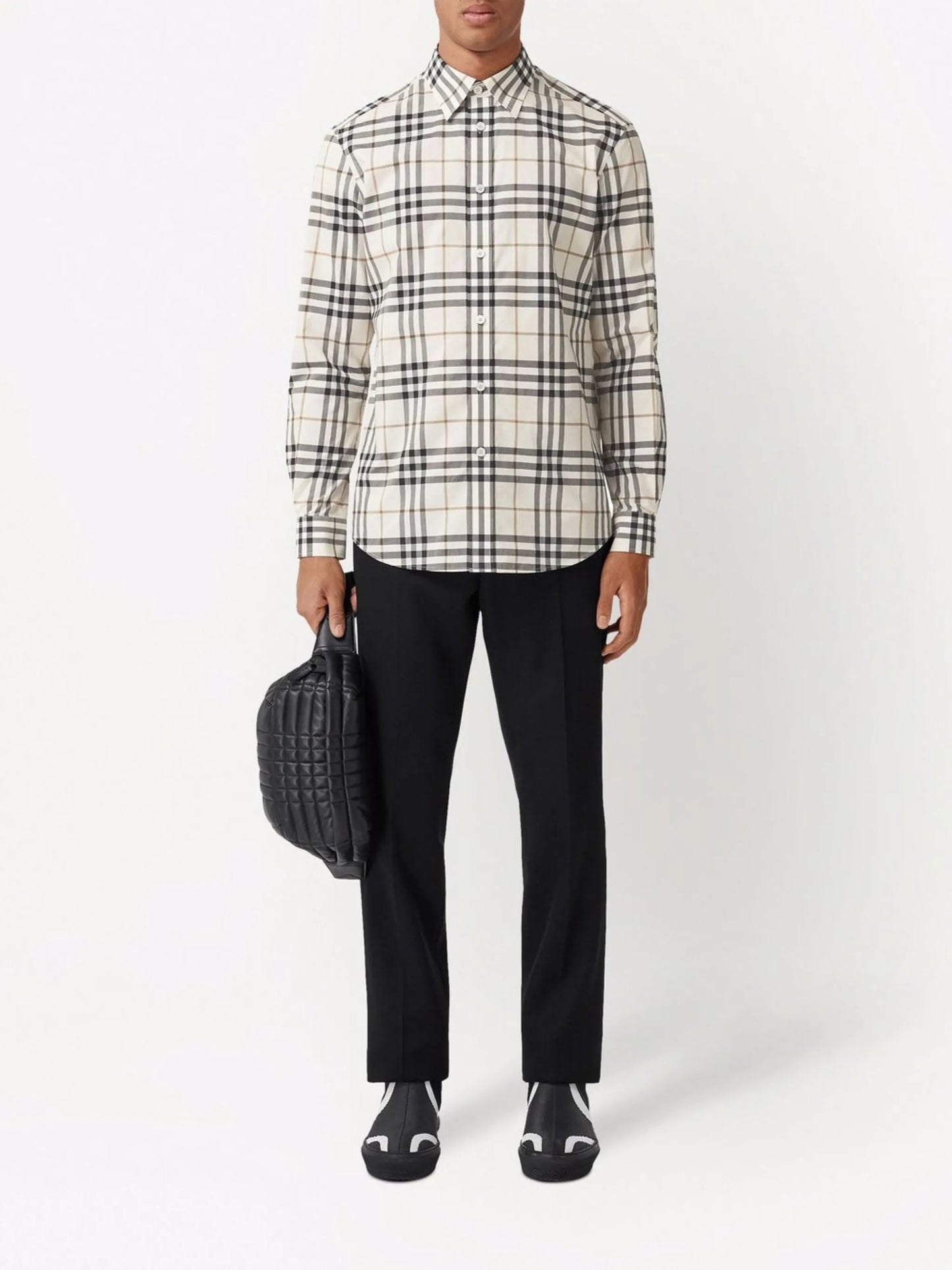 check-print long-sleeve shirt