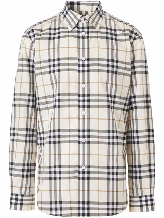 check-print long-sleeve shirt