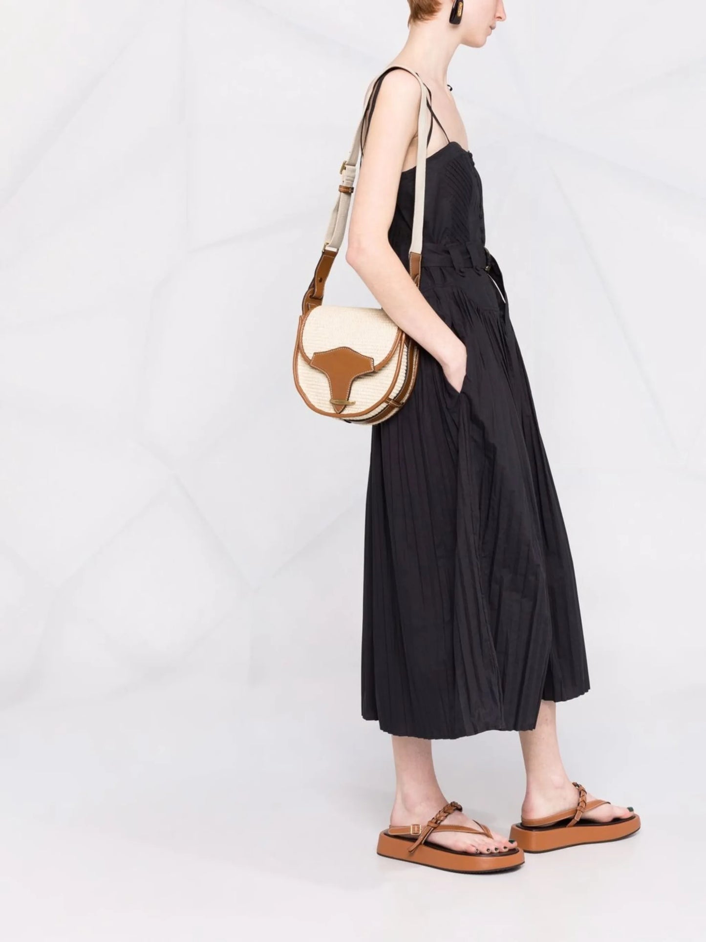 Botsy leather-trim crossbody bag