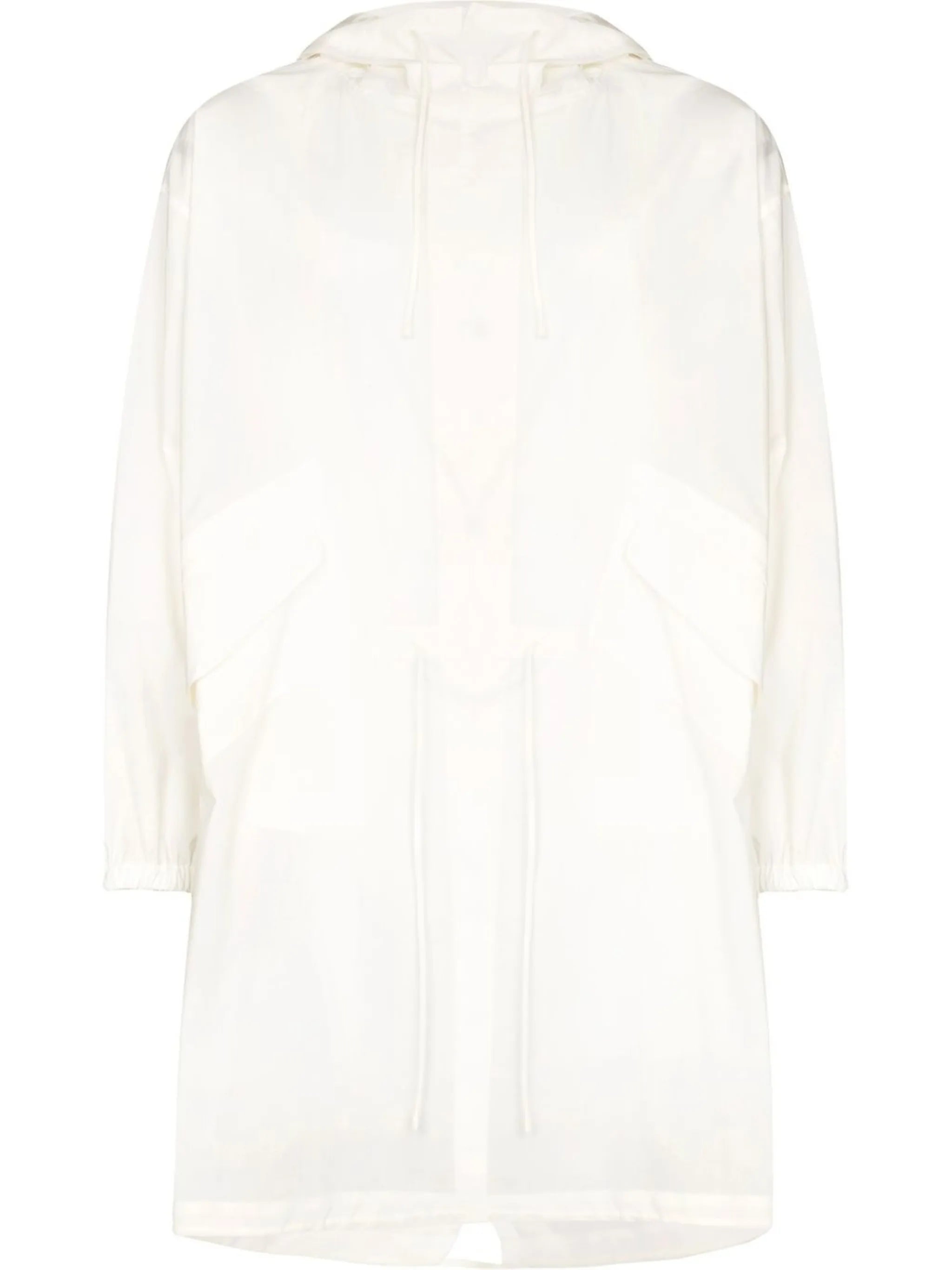 logo-print hooded raincoat