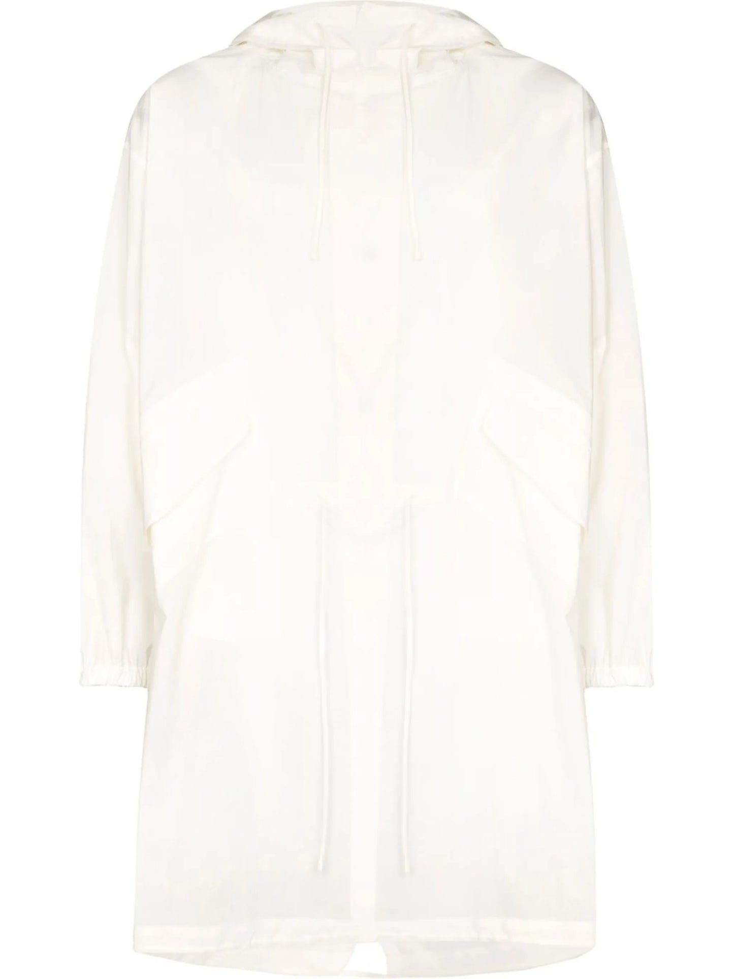 logo-print hooded raincoat
