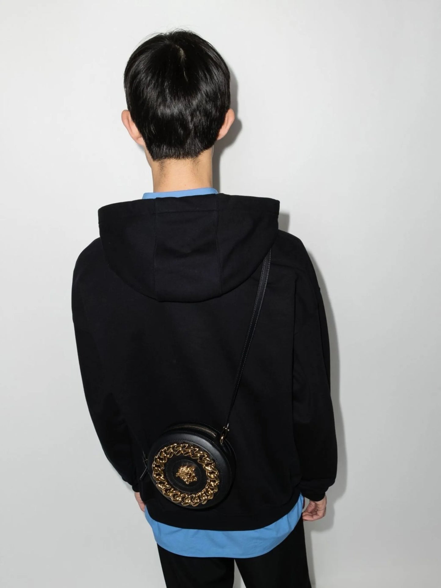 baroque-panelled pullover hoodie