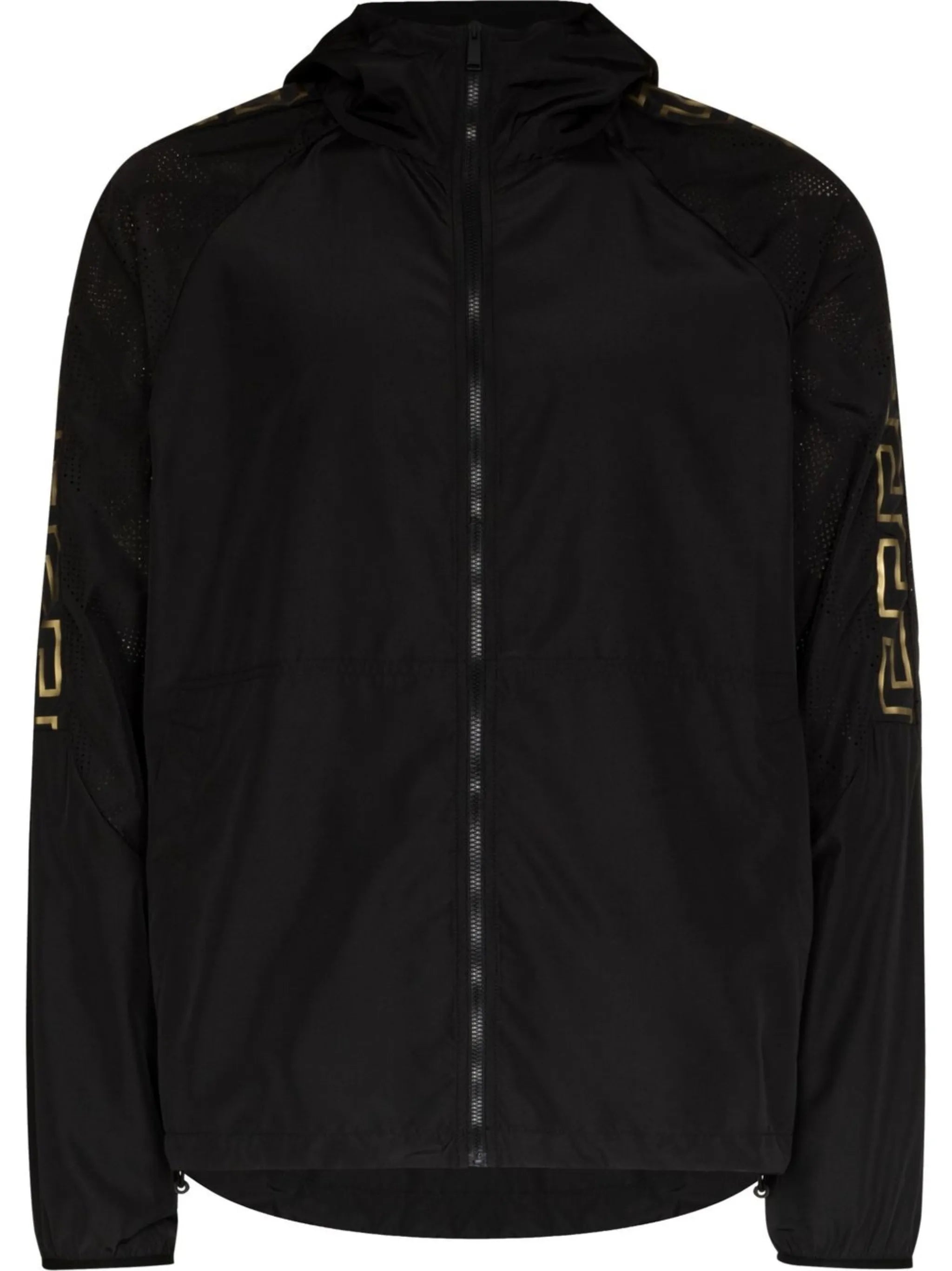 La Greca-print zip-fastening hoodie