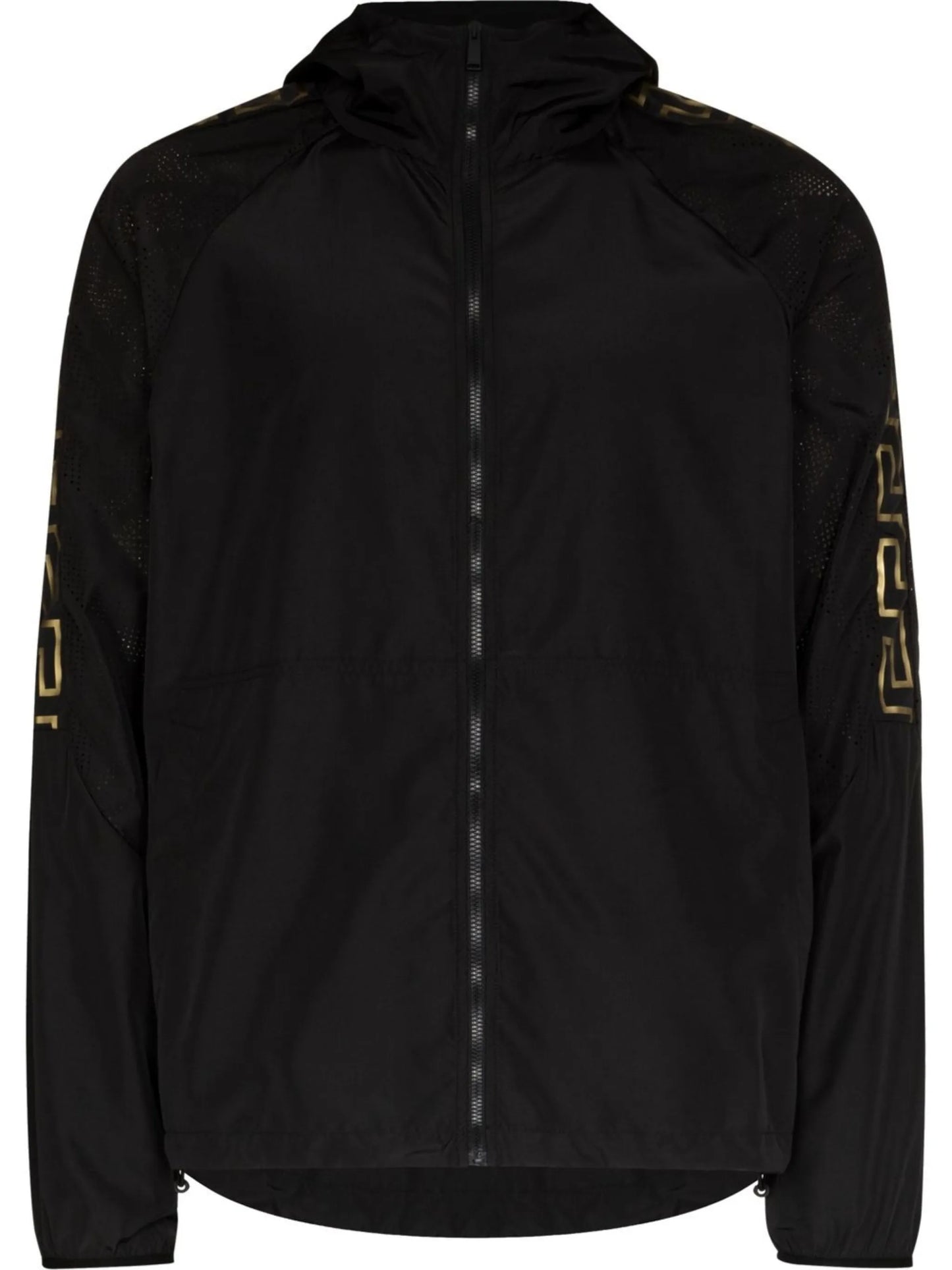 La Greca-print zip-fastening hoodie