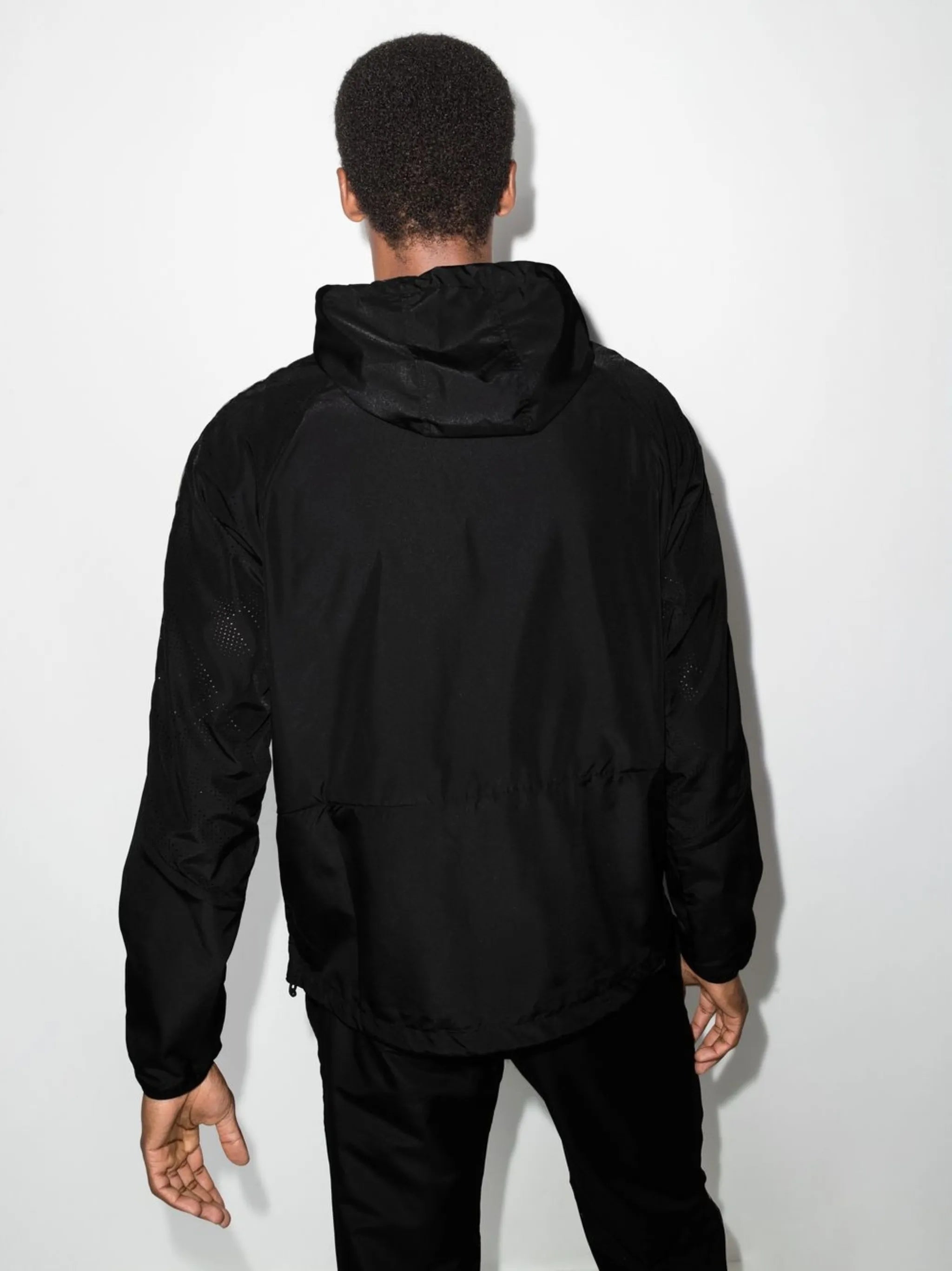 La Greca-print zip-fastening hoodie
