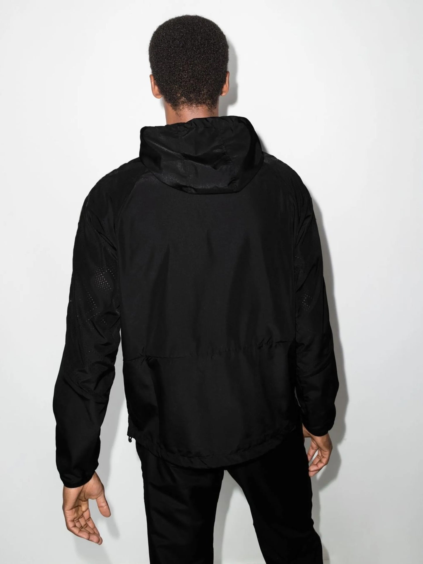 La Greca-print zip-fastening hoodie