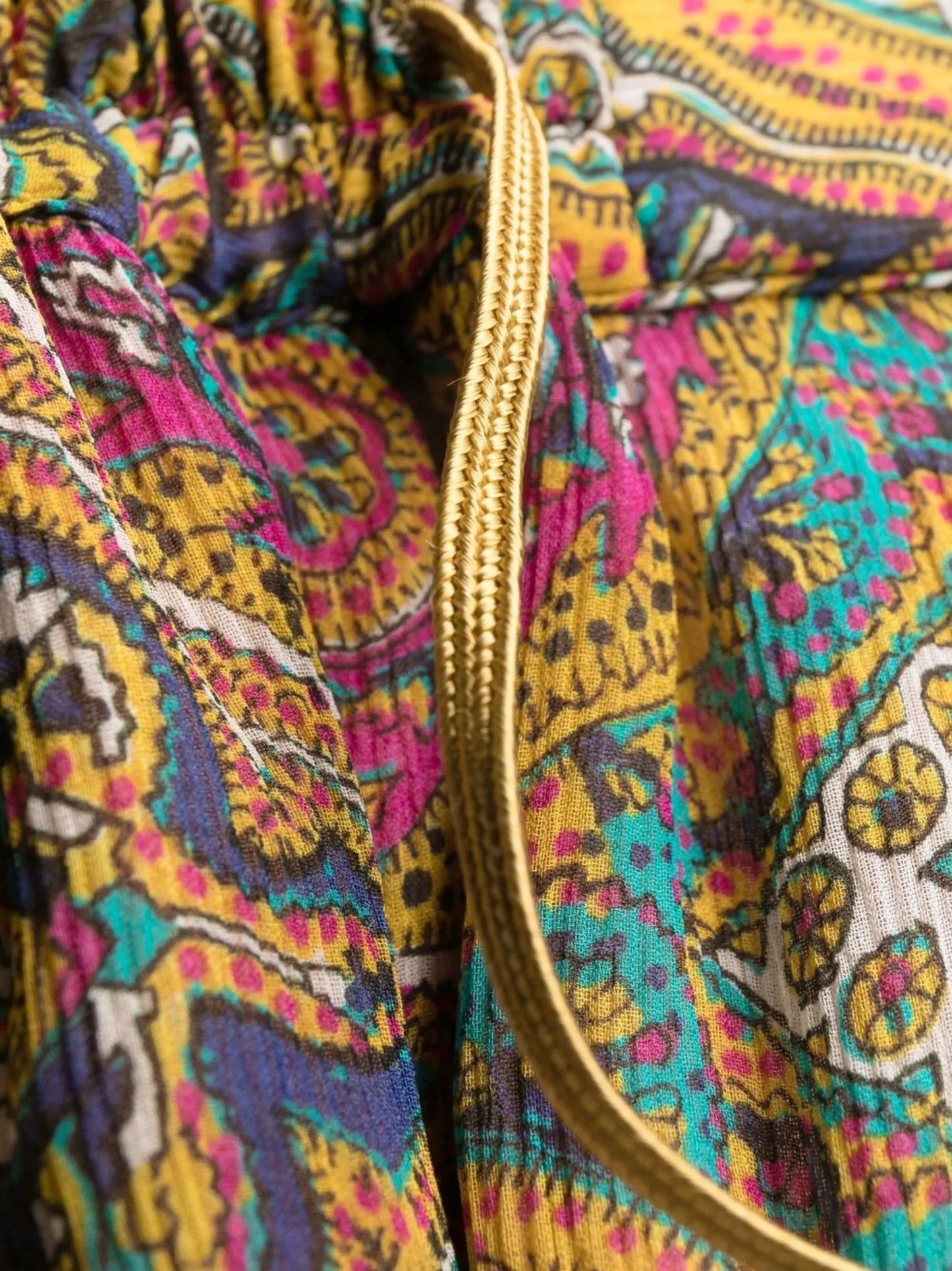 paisley-print tapered trousers