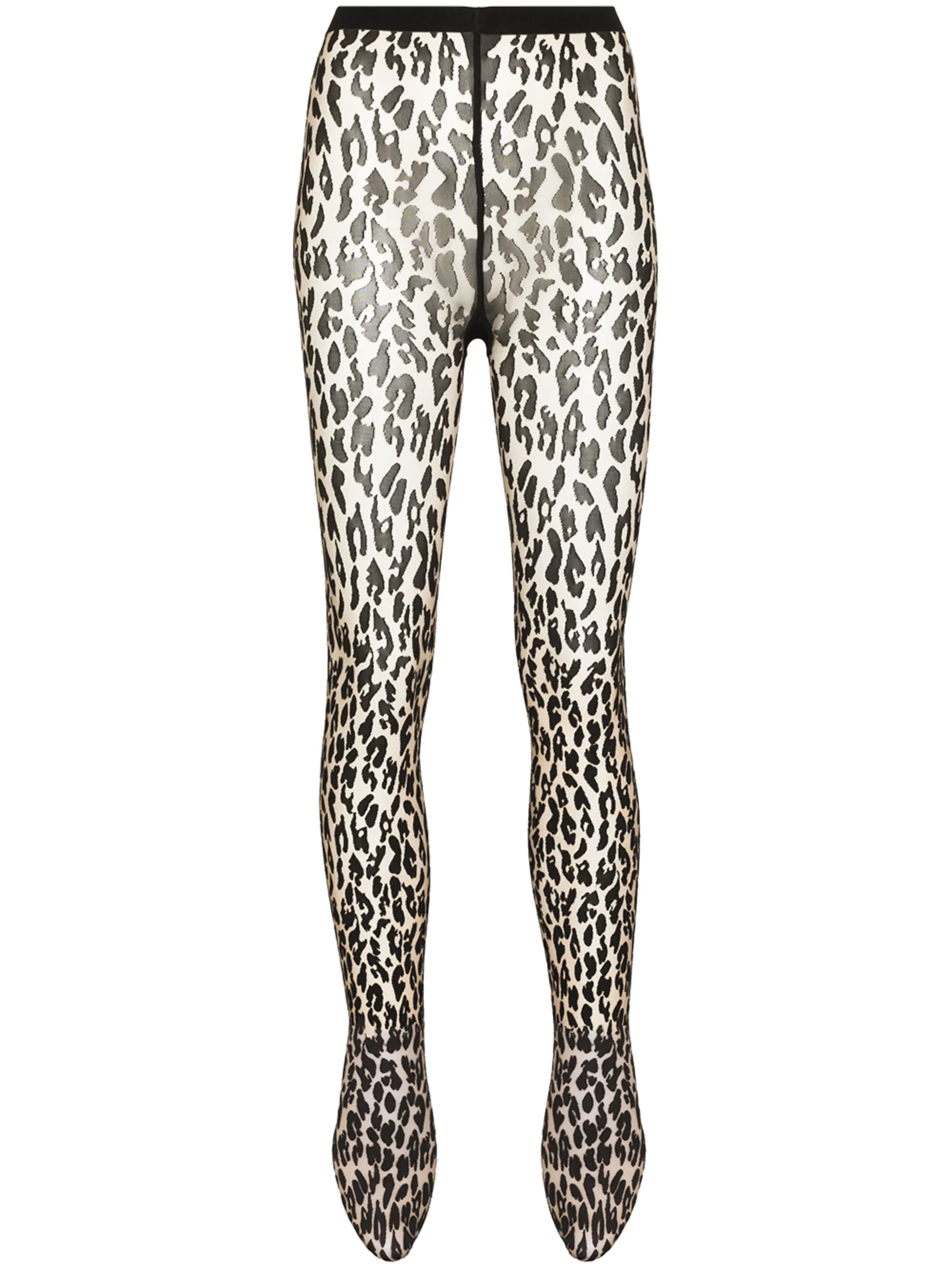 leopard-print high-rise thights