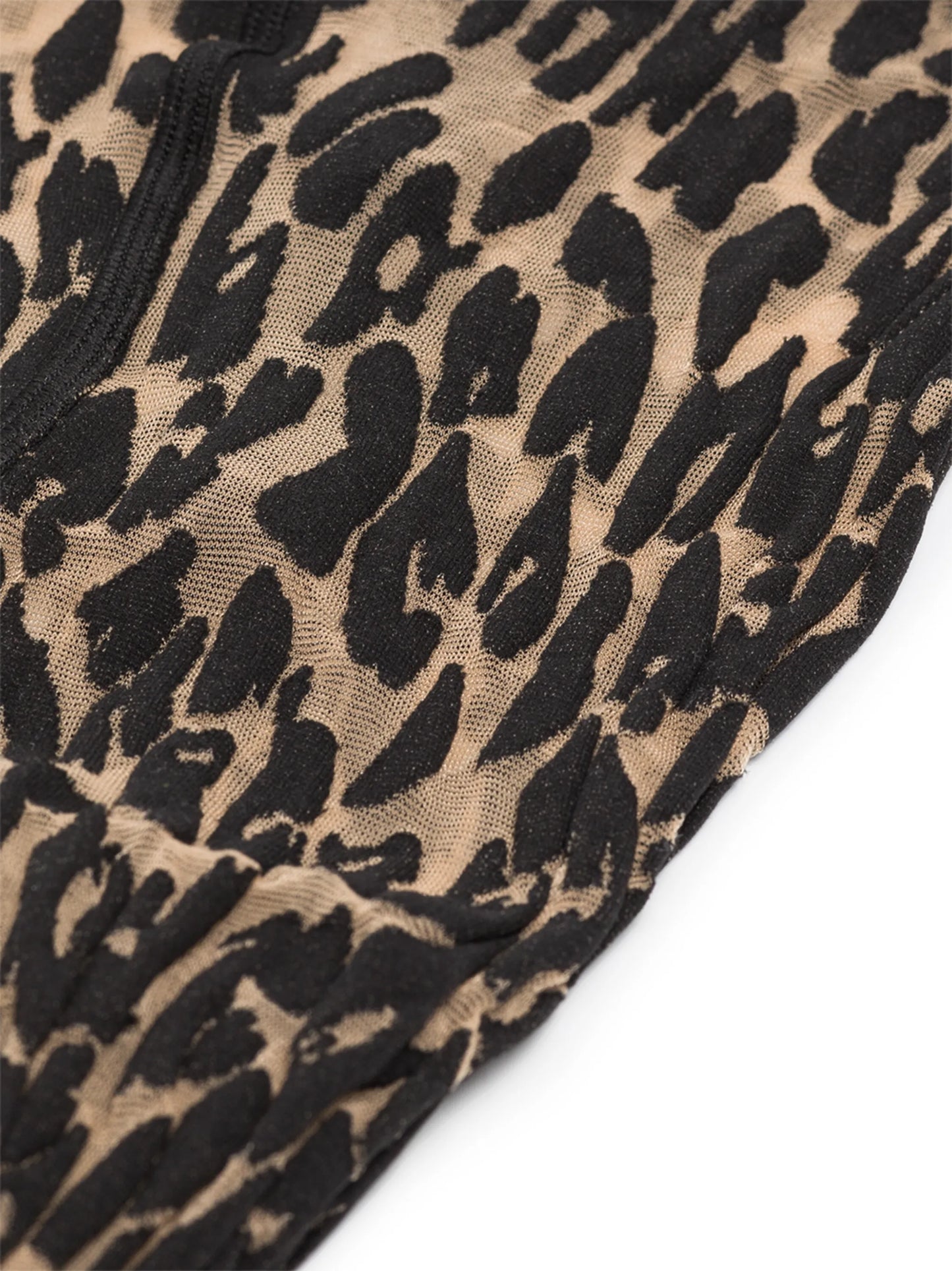leopard-print high-rise thights