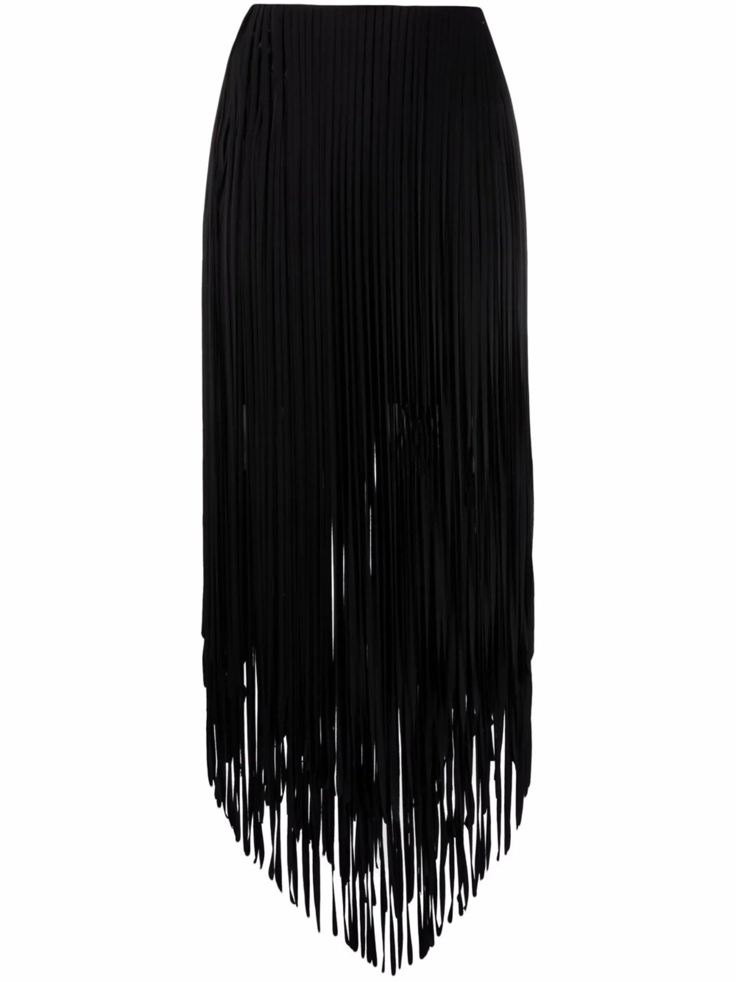 fringed midi skirt
