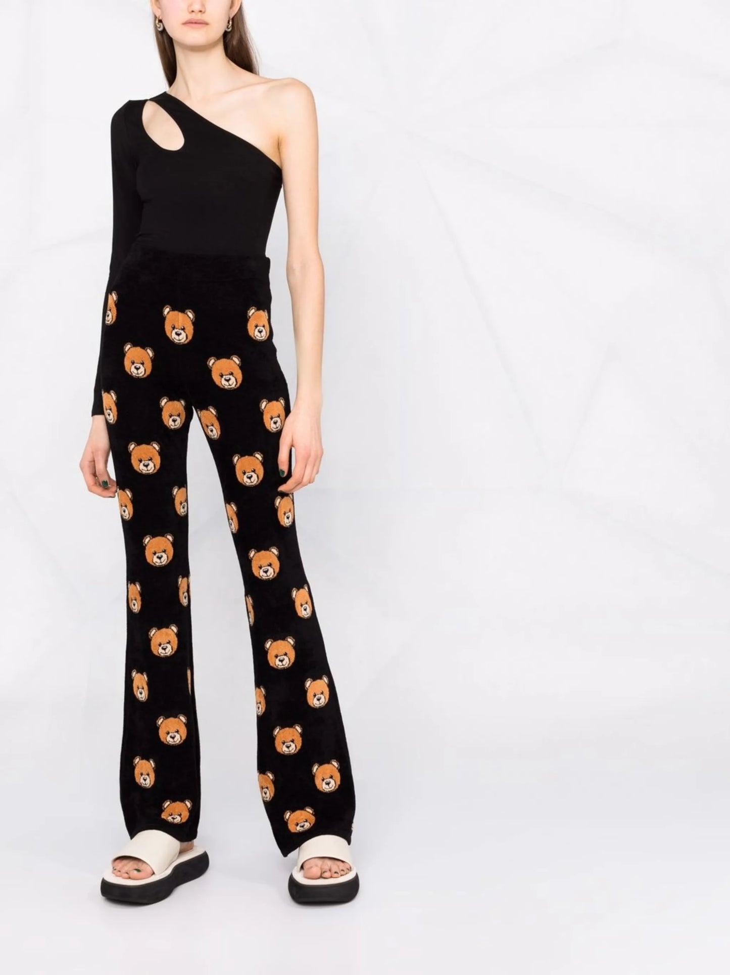 Teddy Bear intarsia terry trousers