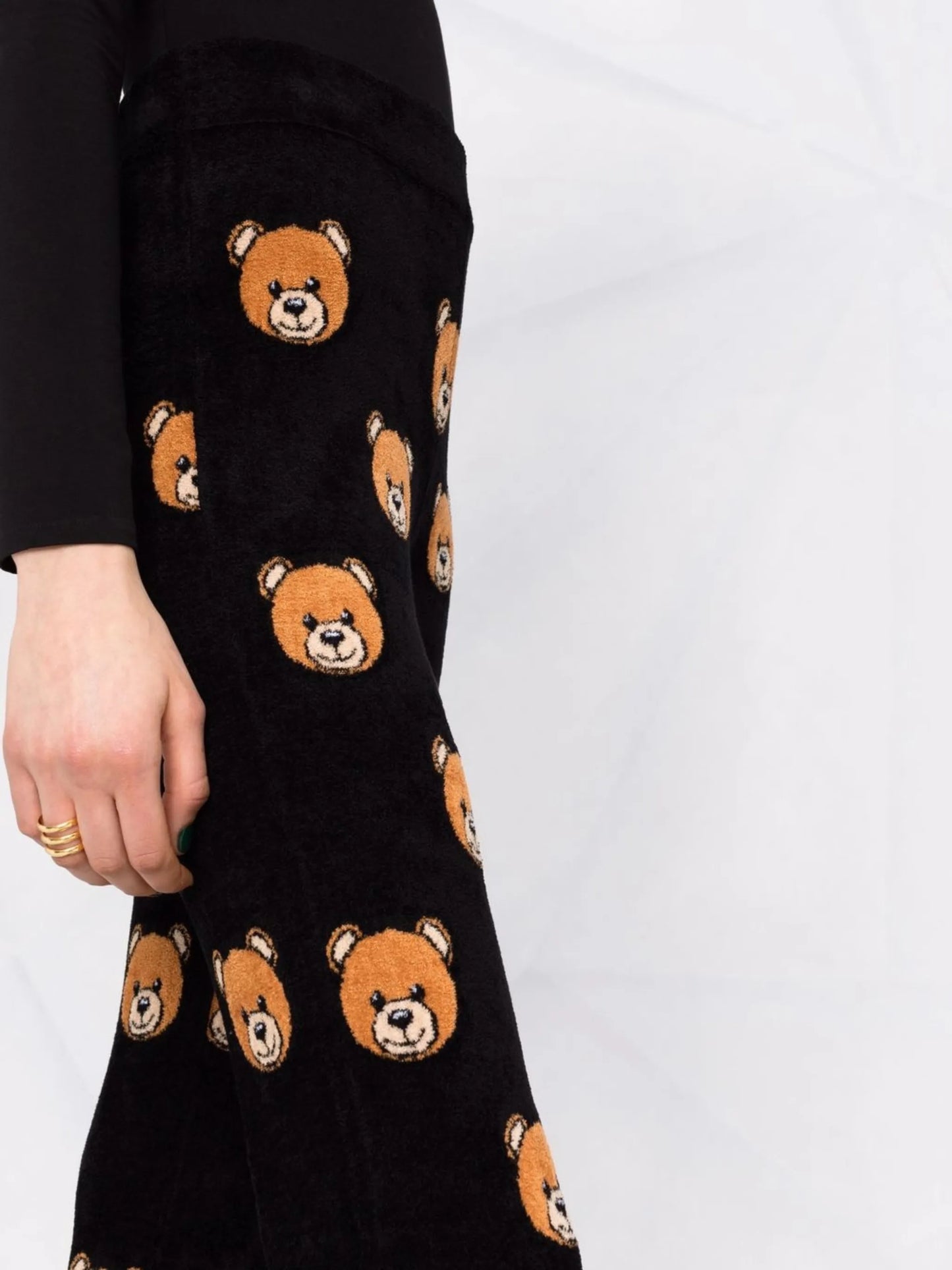 Teddy Bear intarsia terry trousers