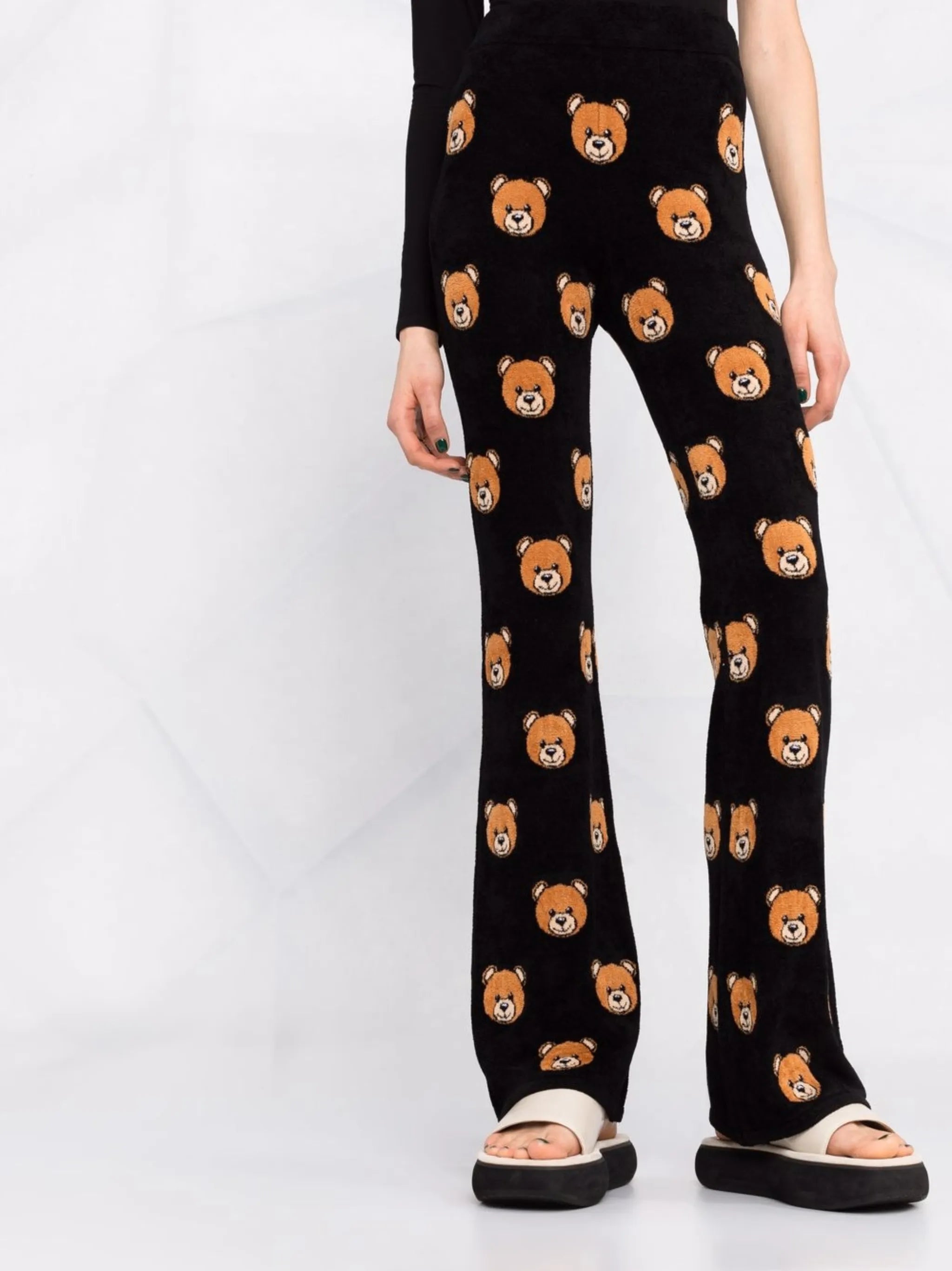 Teddy Bear intarsia terry trousers