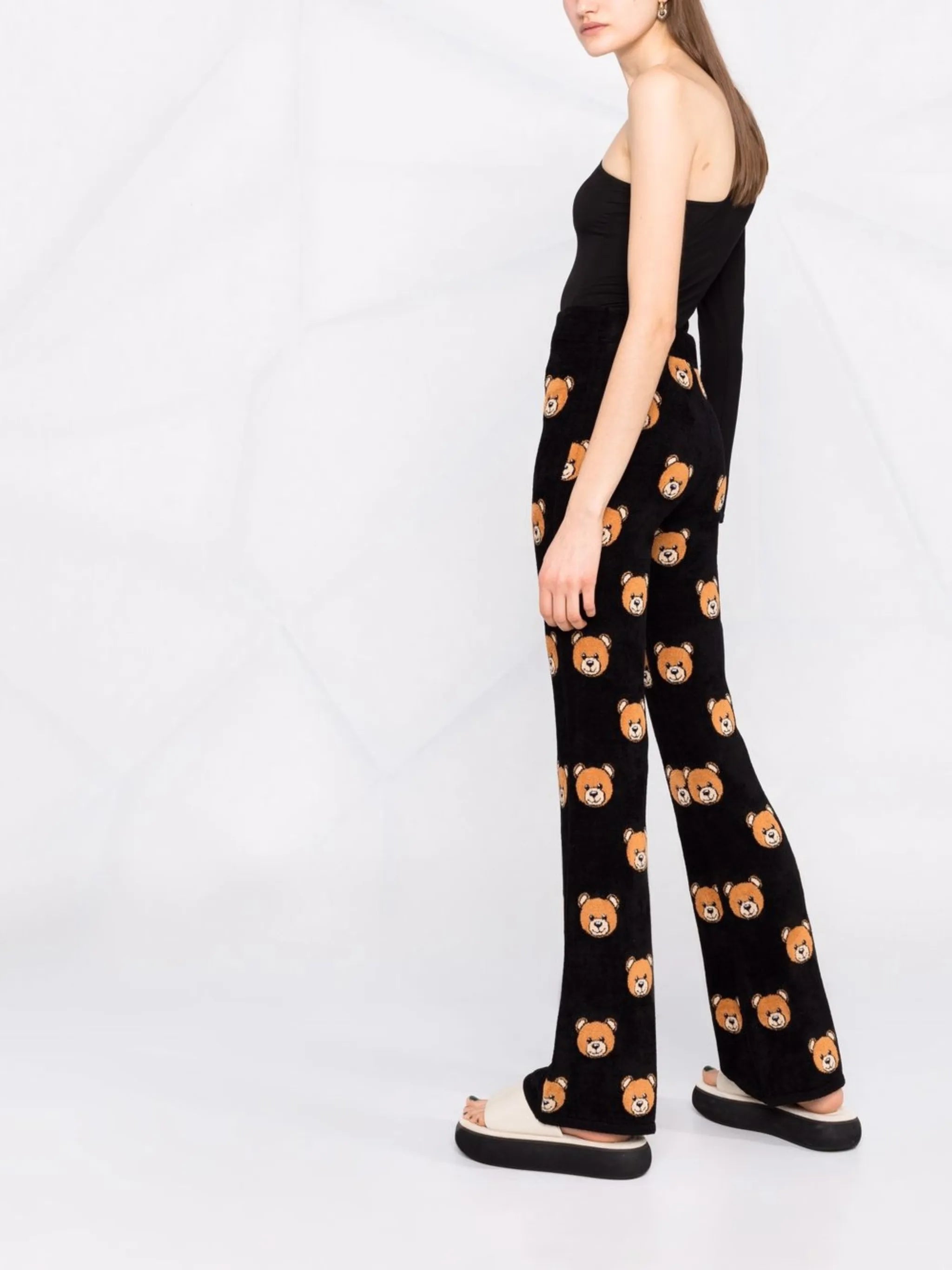 Teddy Bear intarsia terry trousers