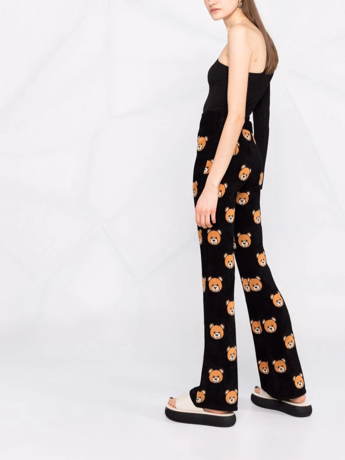 Teddy Bear intarsia terry trousers