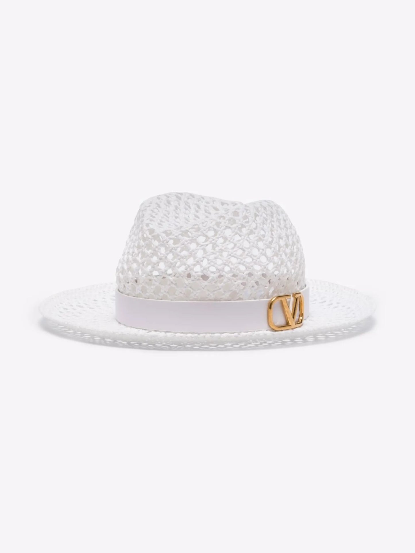 VLogo woven fedora hat