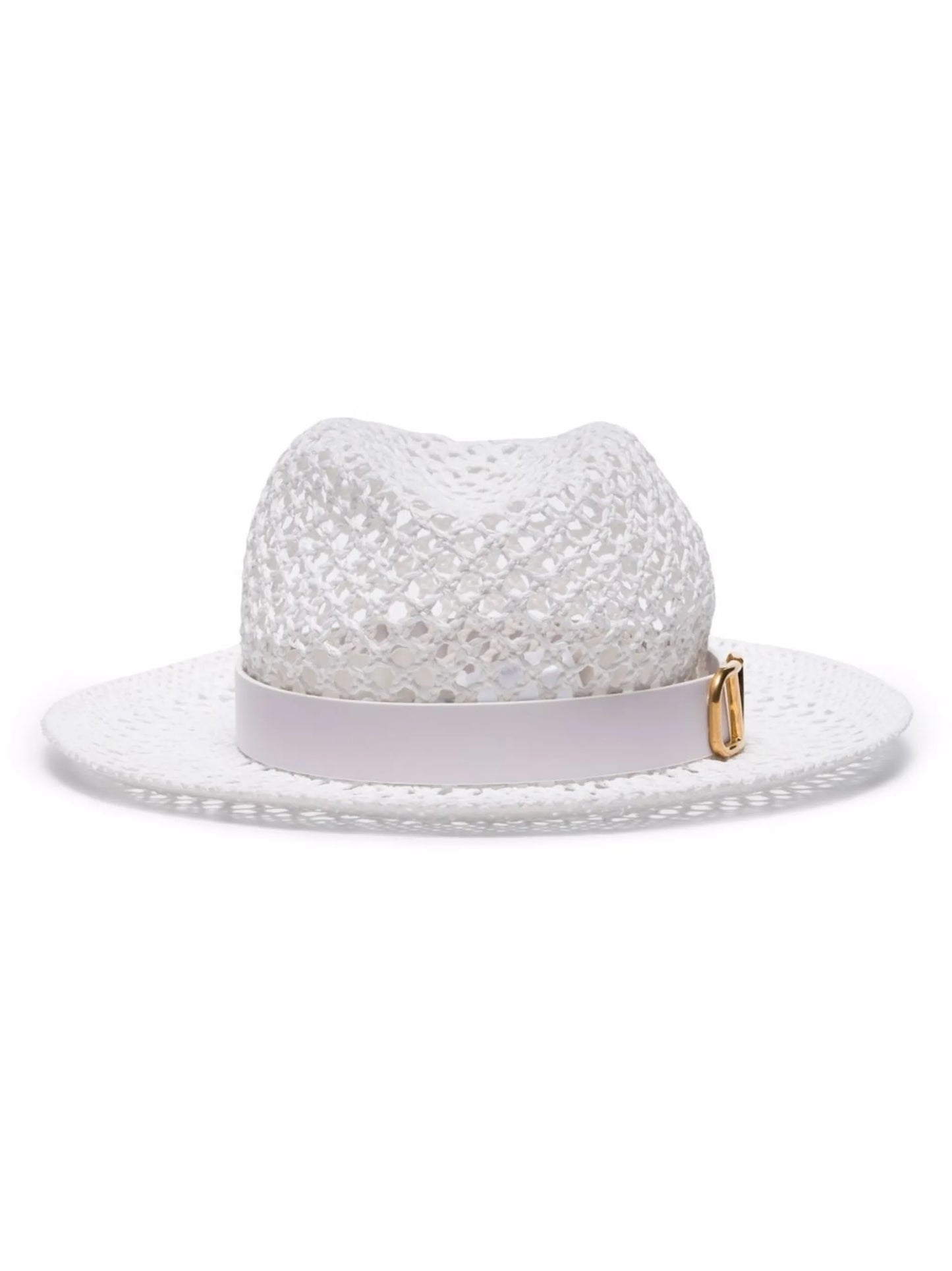 VLogo woven fedora hat