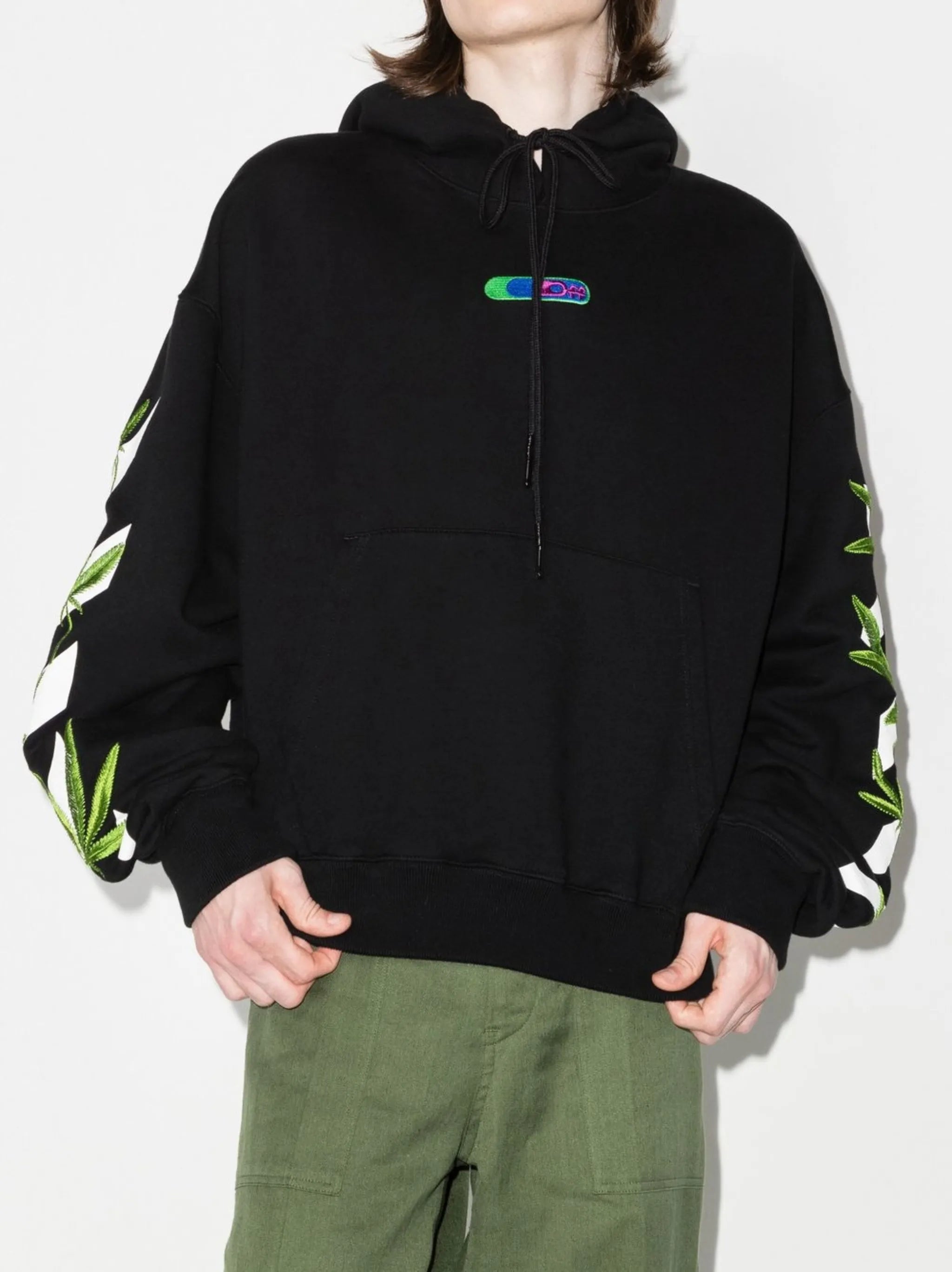 Weed Arrows-print hoodie