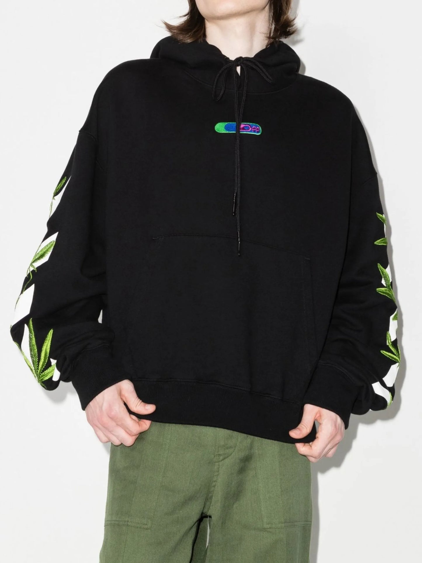 Weed Arrows-print hoodie