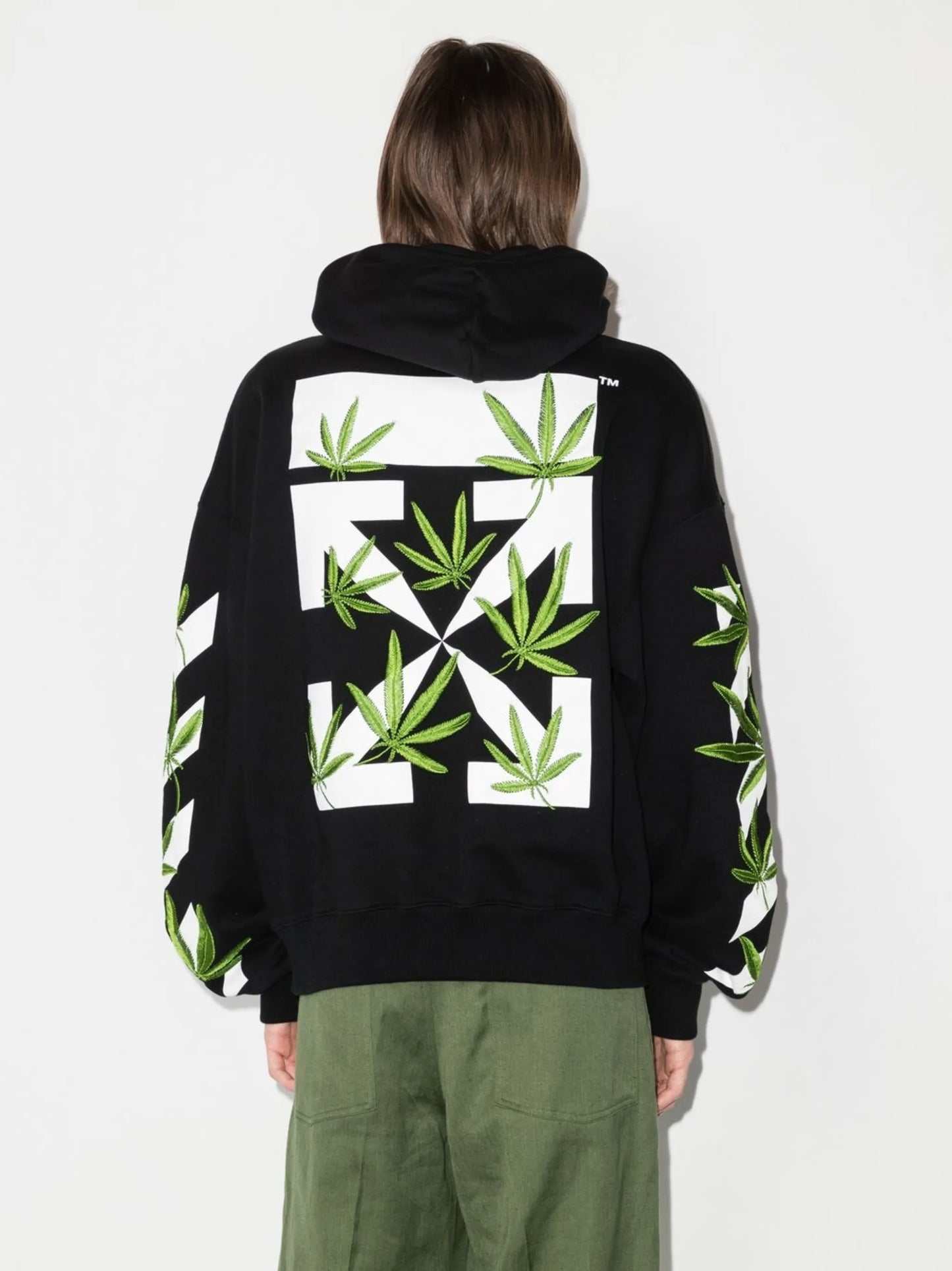 Weed Arrows-print hoodie