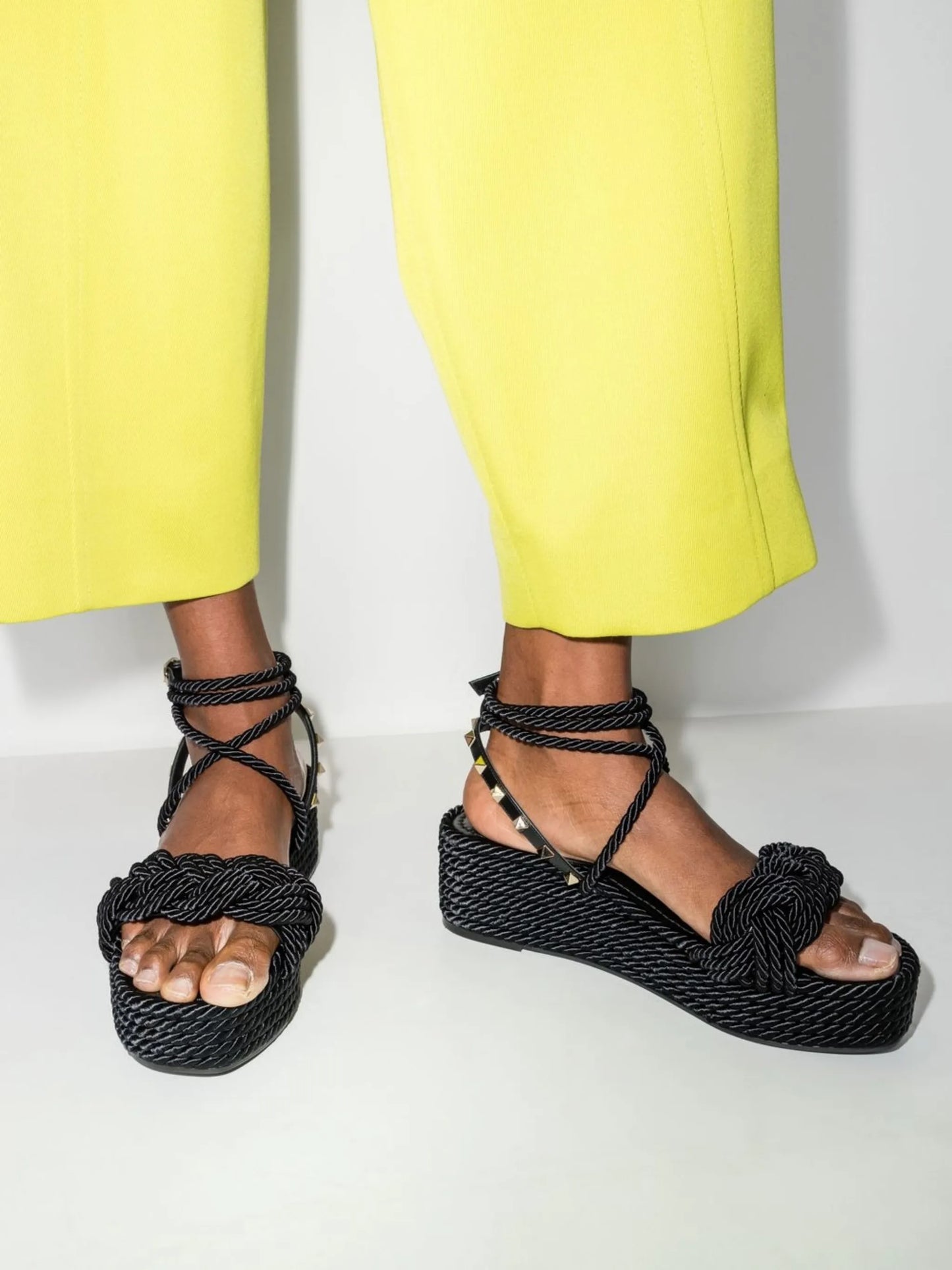 Rockstud platform sandals