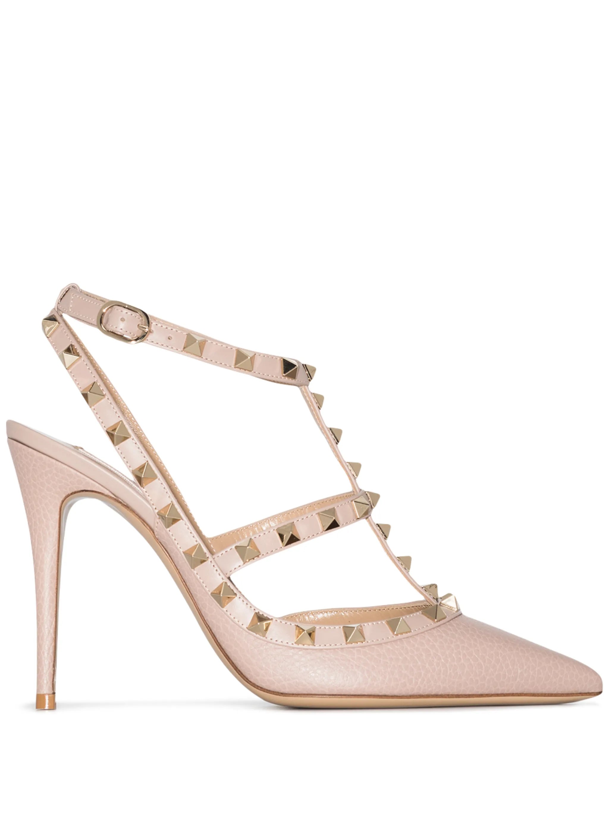 Rockstud 10mm leather pumps