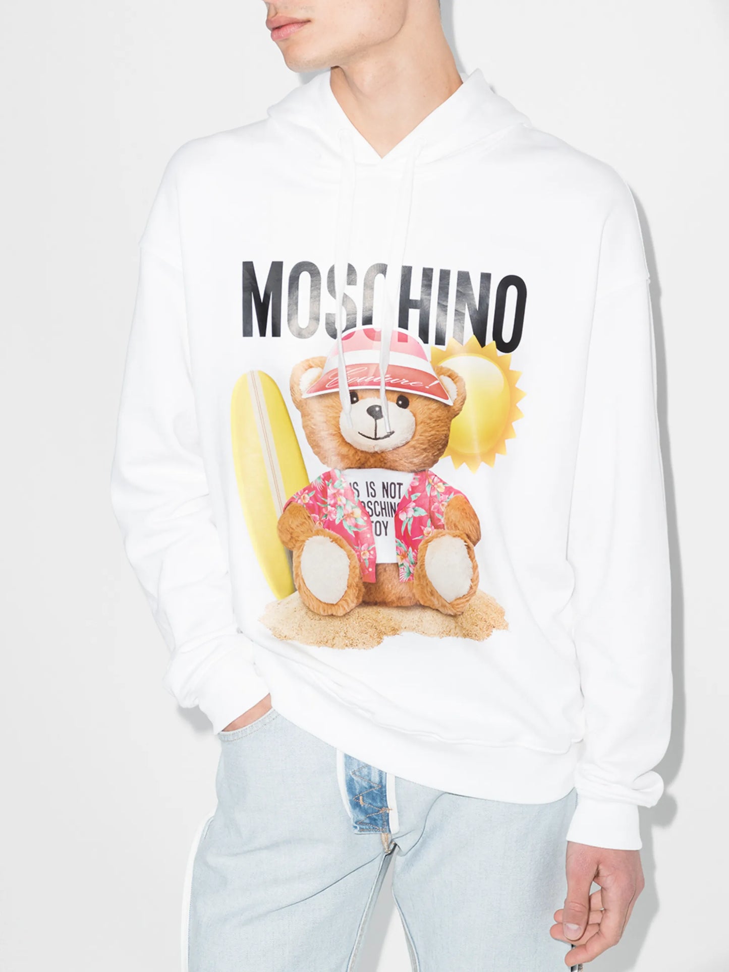 Teddy Bear-print crew-neck sweatshirt