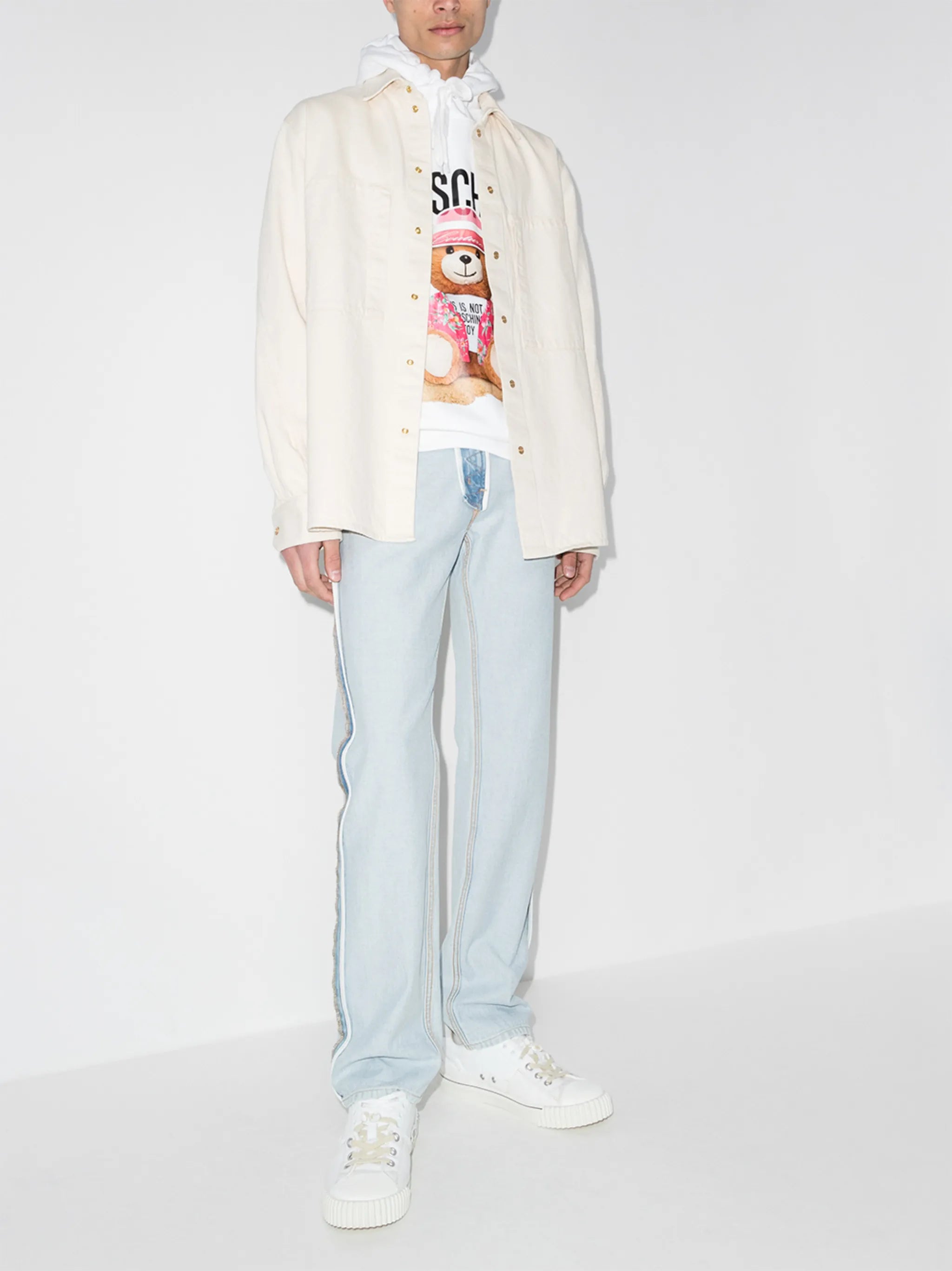 Teddy Bear-print crew-neck sweatshirt