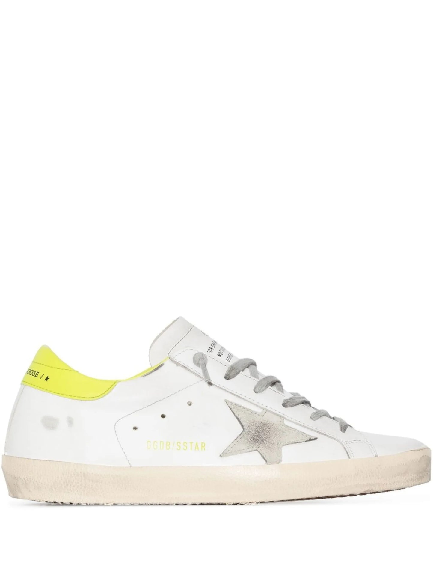 Superstar distressed lace-up sneakers