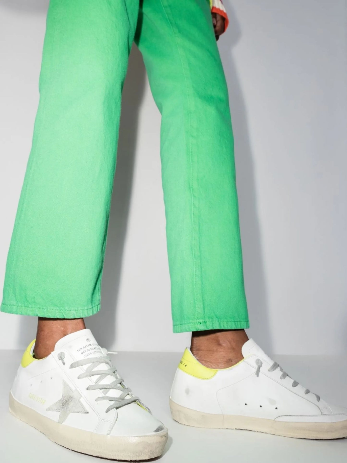 Superstar distressed lace-up sneakers