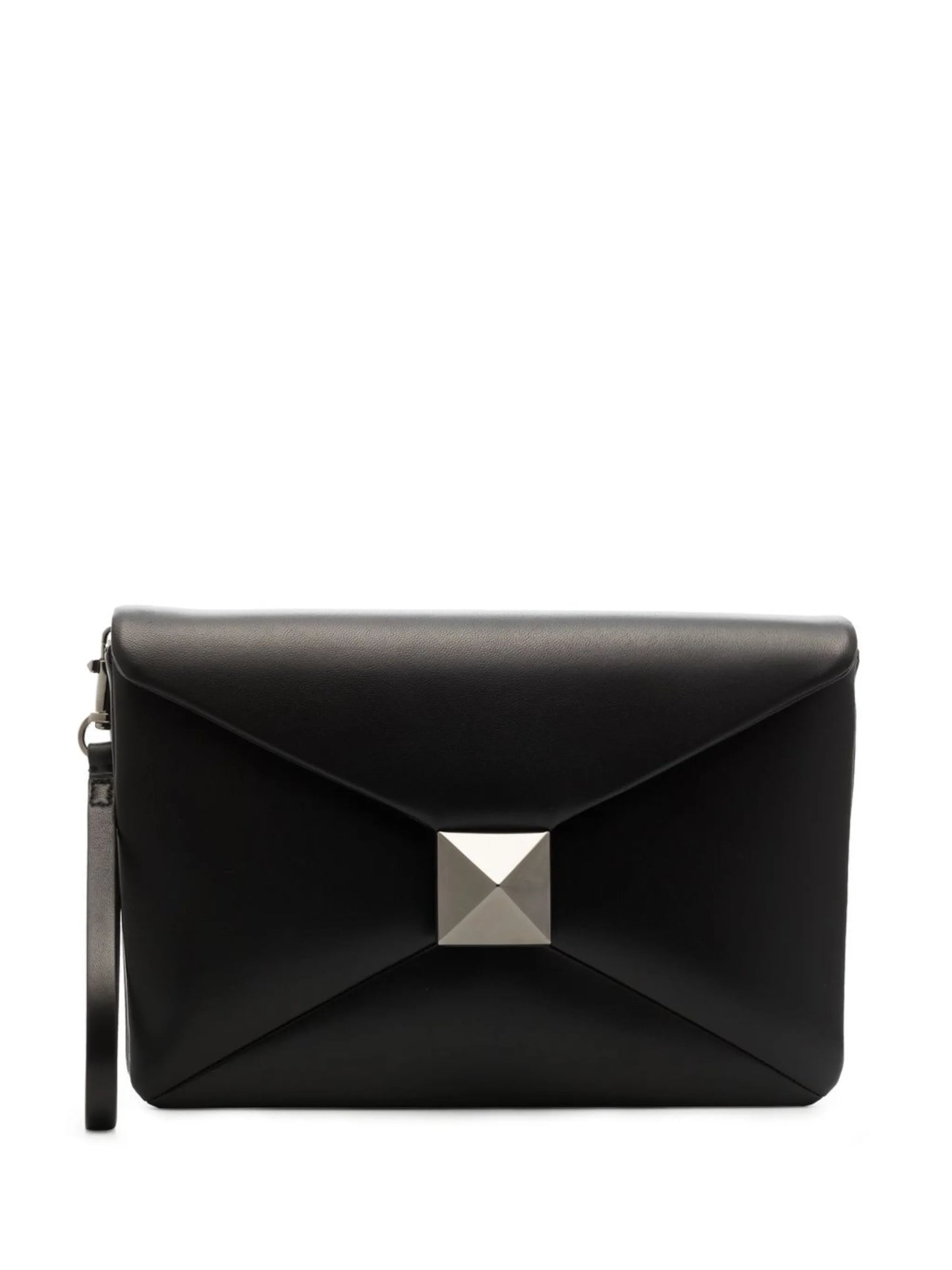 Roman stud leather clutch bag
