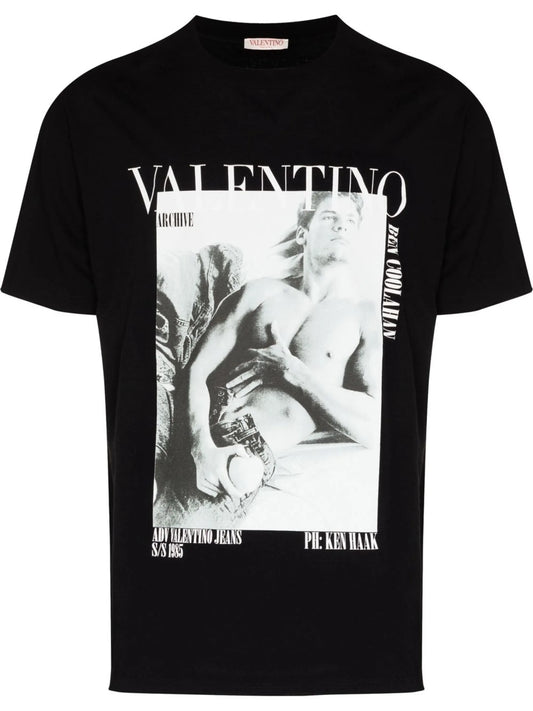 archive-print cotton T-shirt