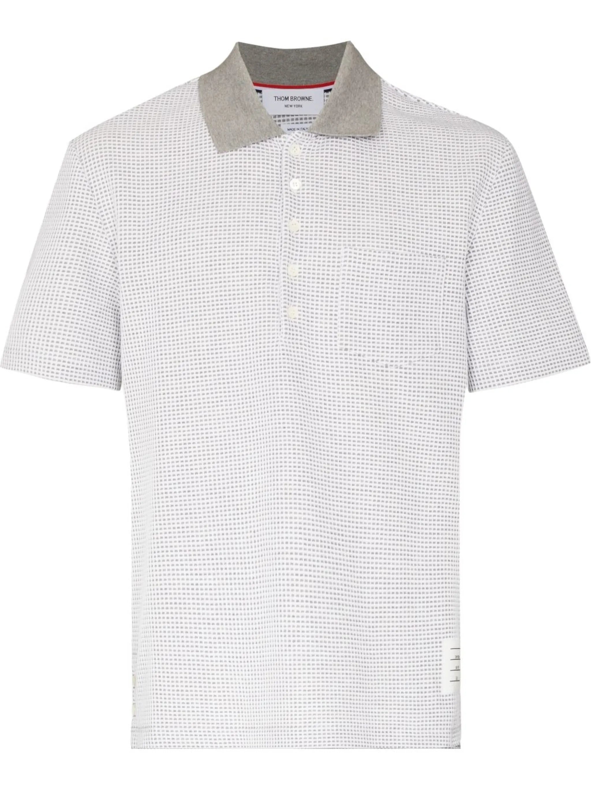 waffle-knit polo shirt