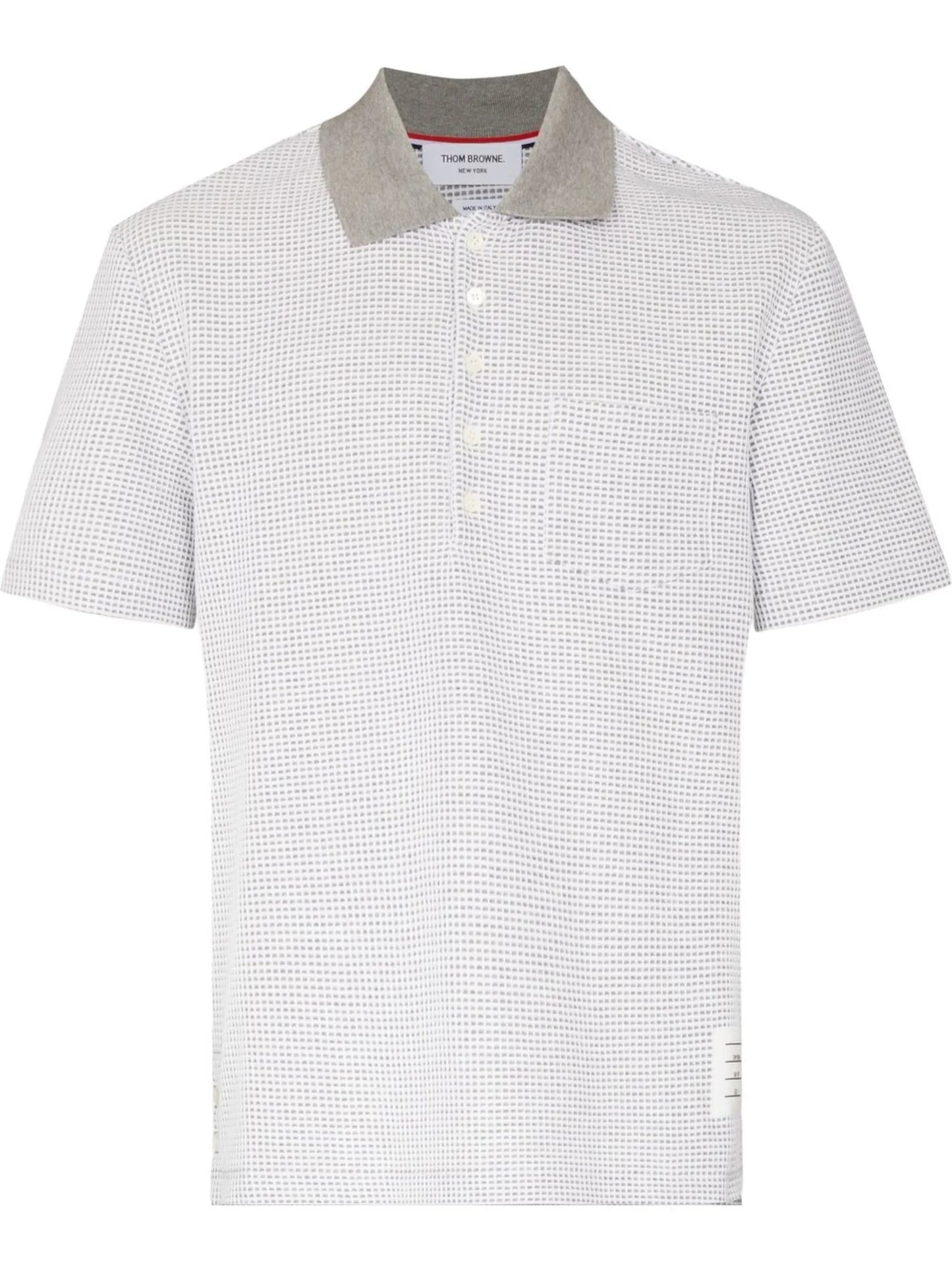waffle-knit polo shirt