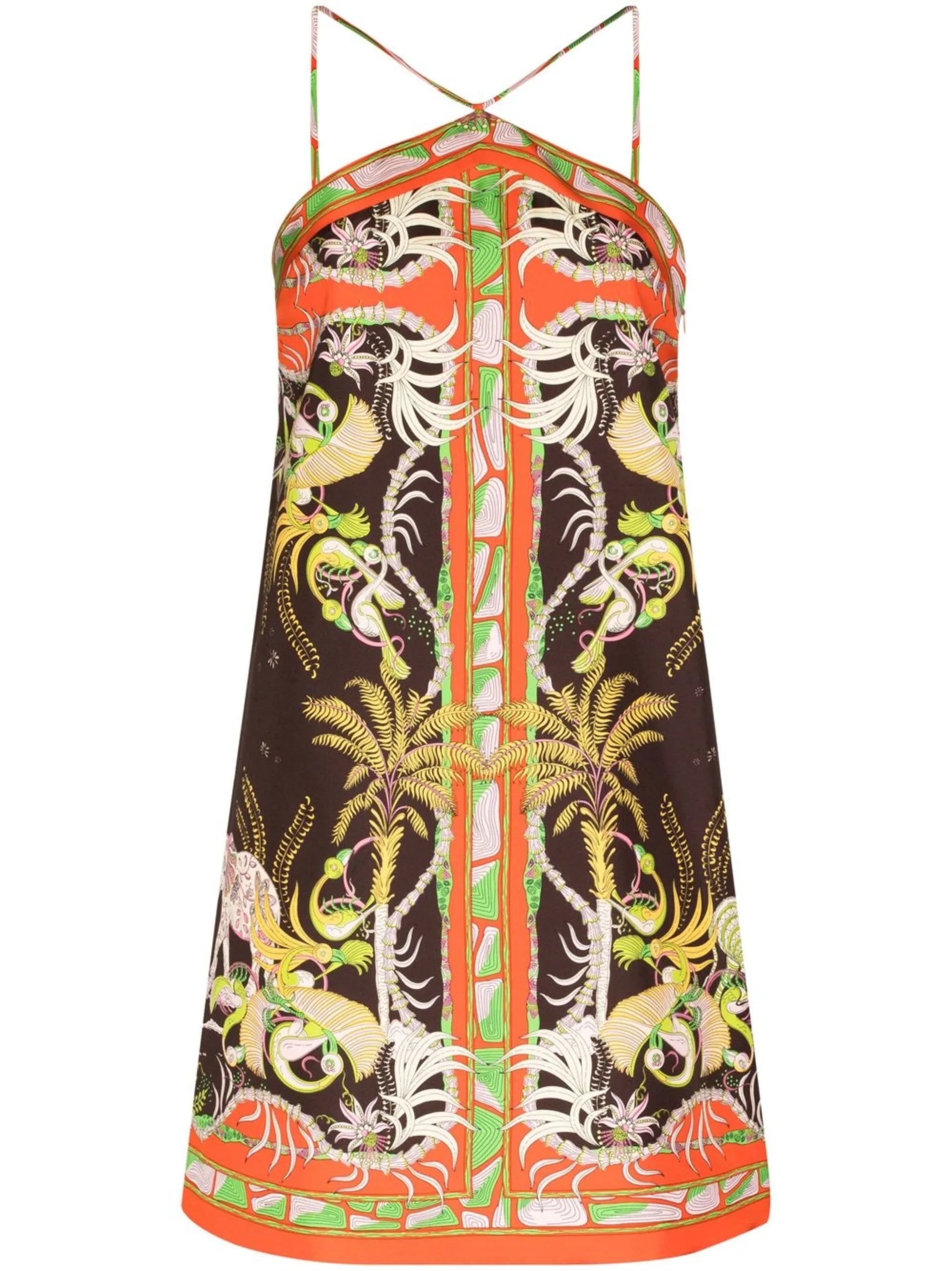 Nairobi-print mini dress