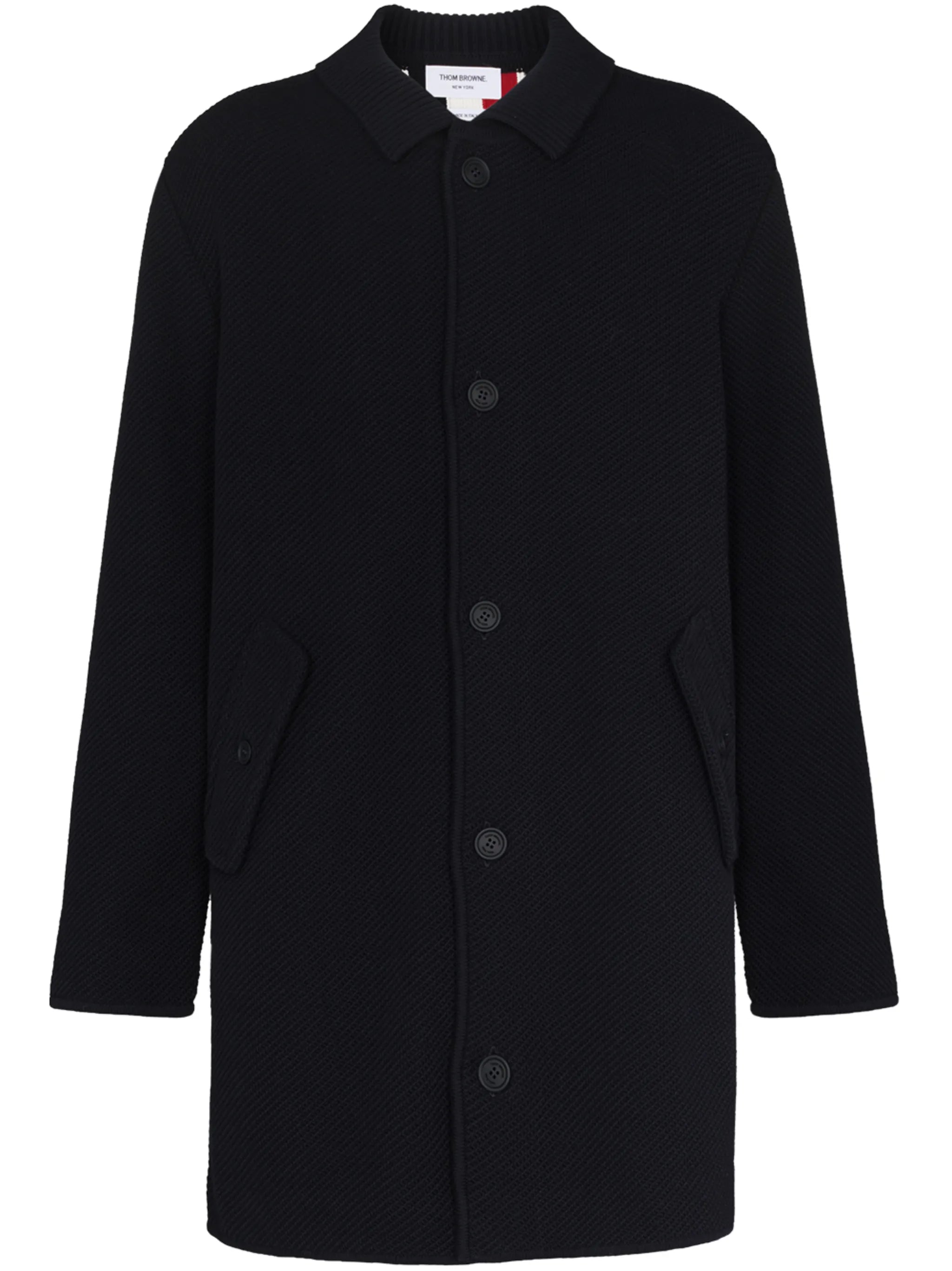 RWB stripe single-breasted coat