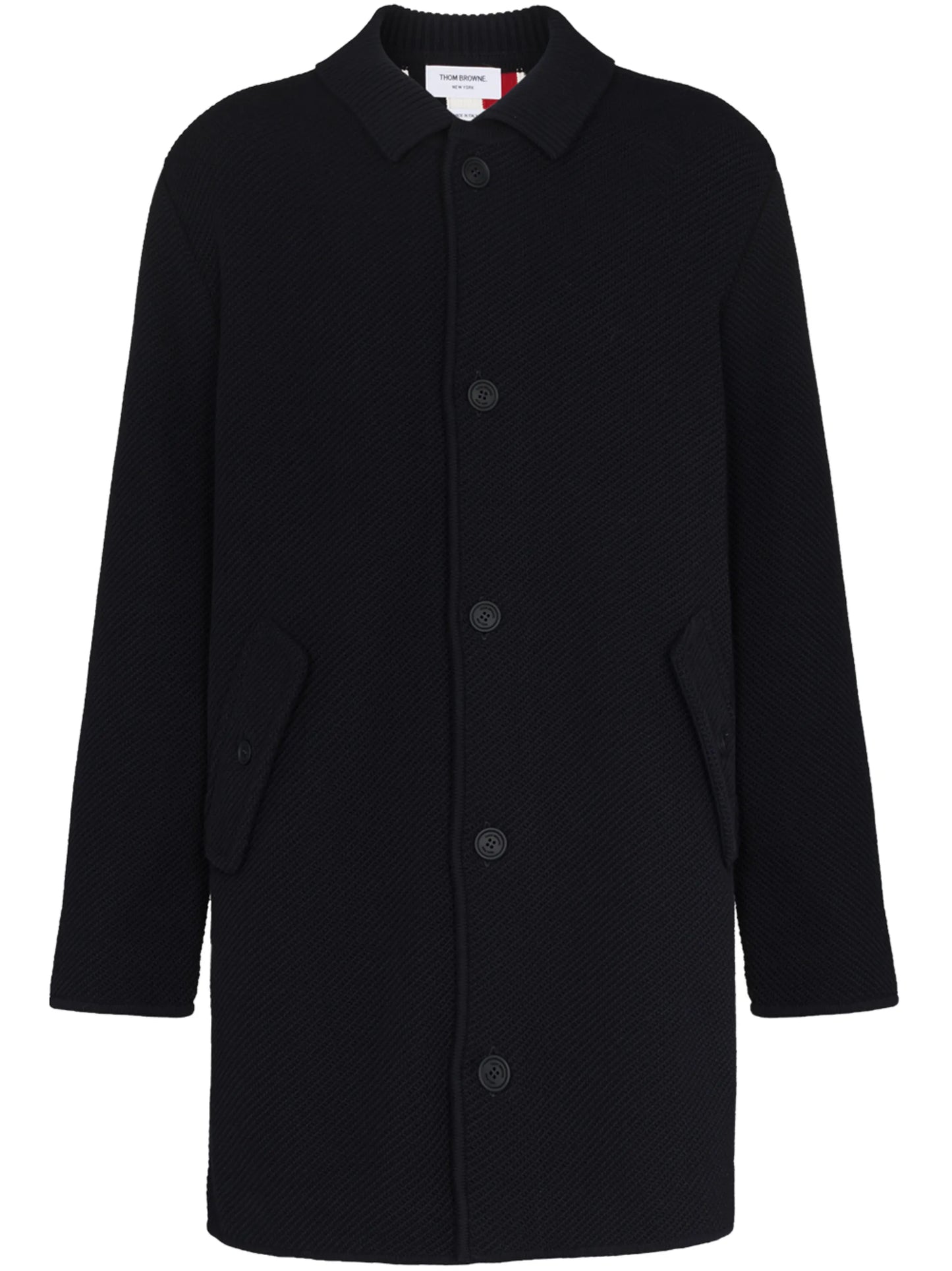RWB stripe single-breasted coat