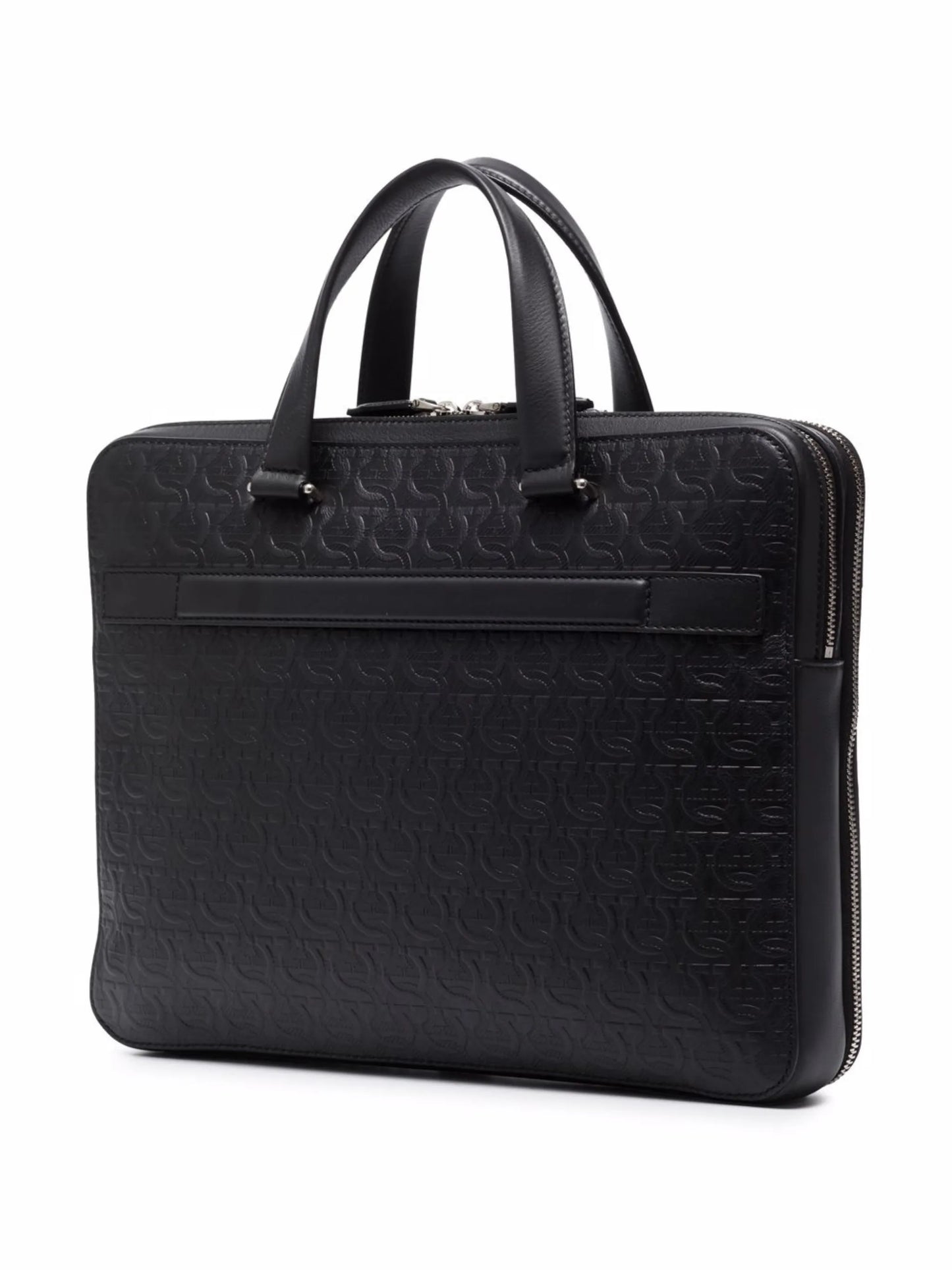 Gancini leather briefcase