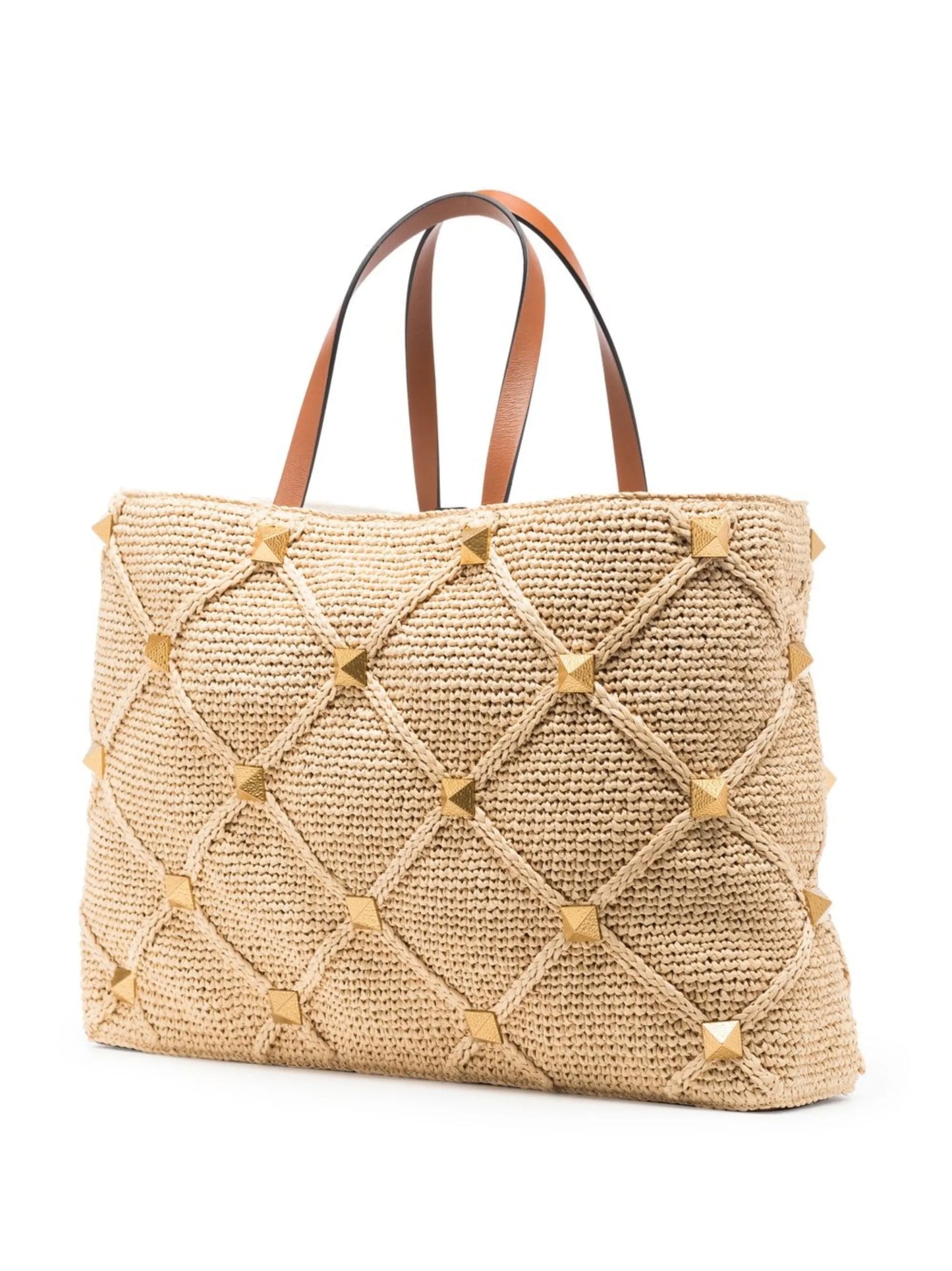 Roman Stud quilted tote bag