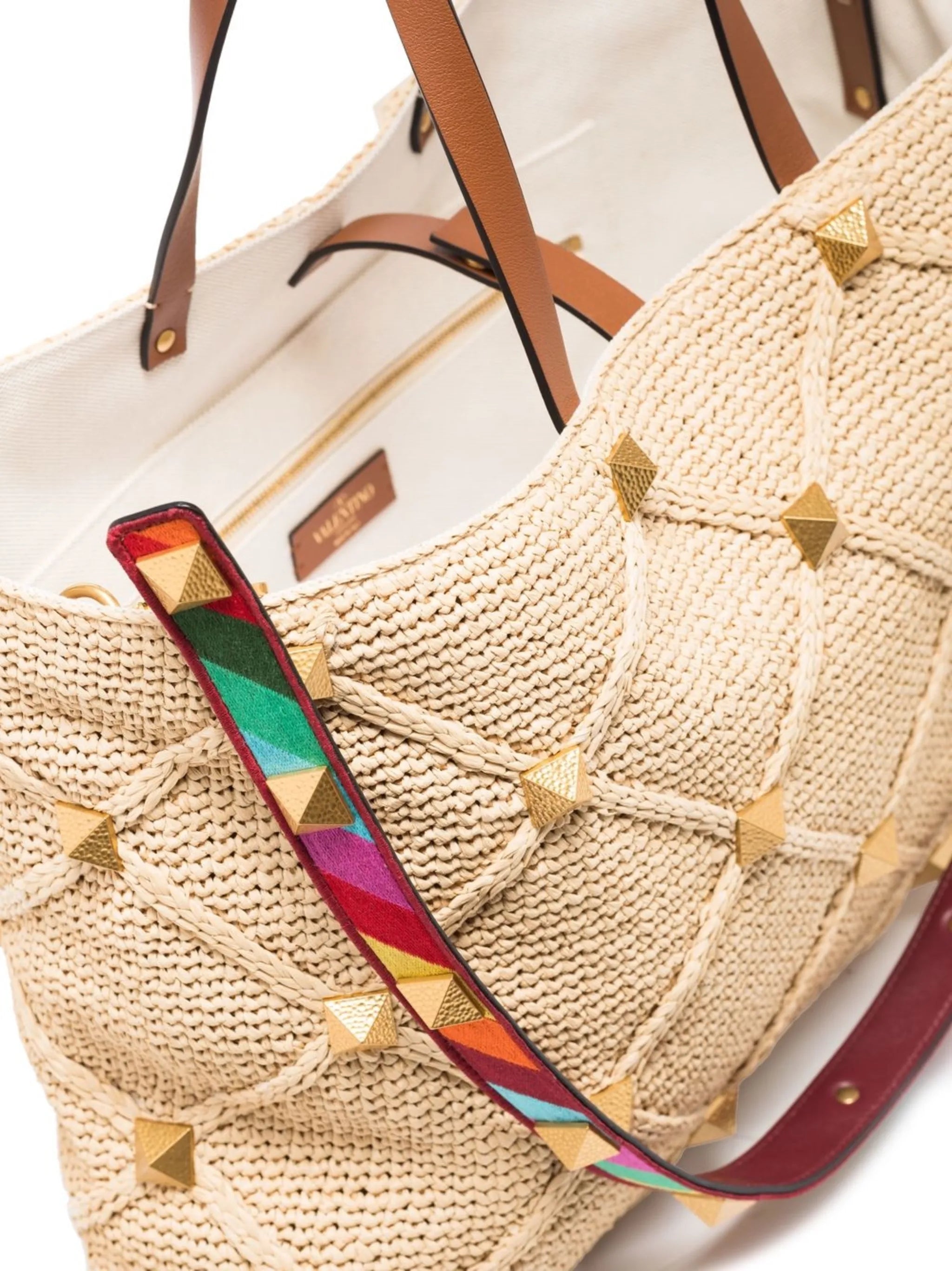 Roman Stud quilted tote bag