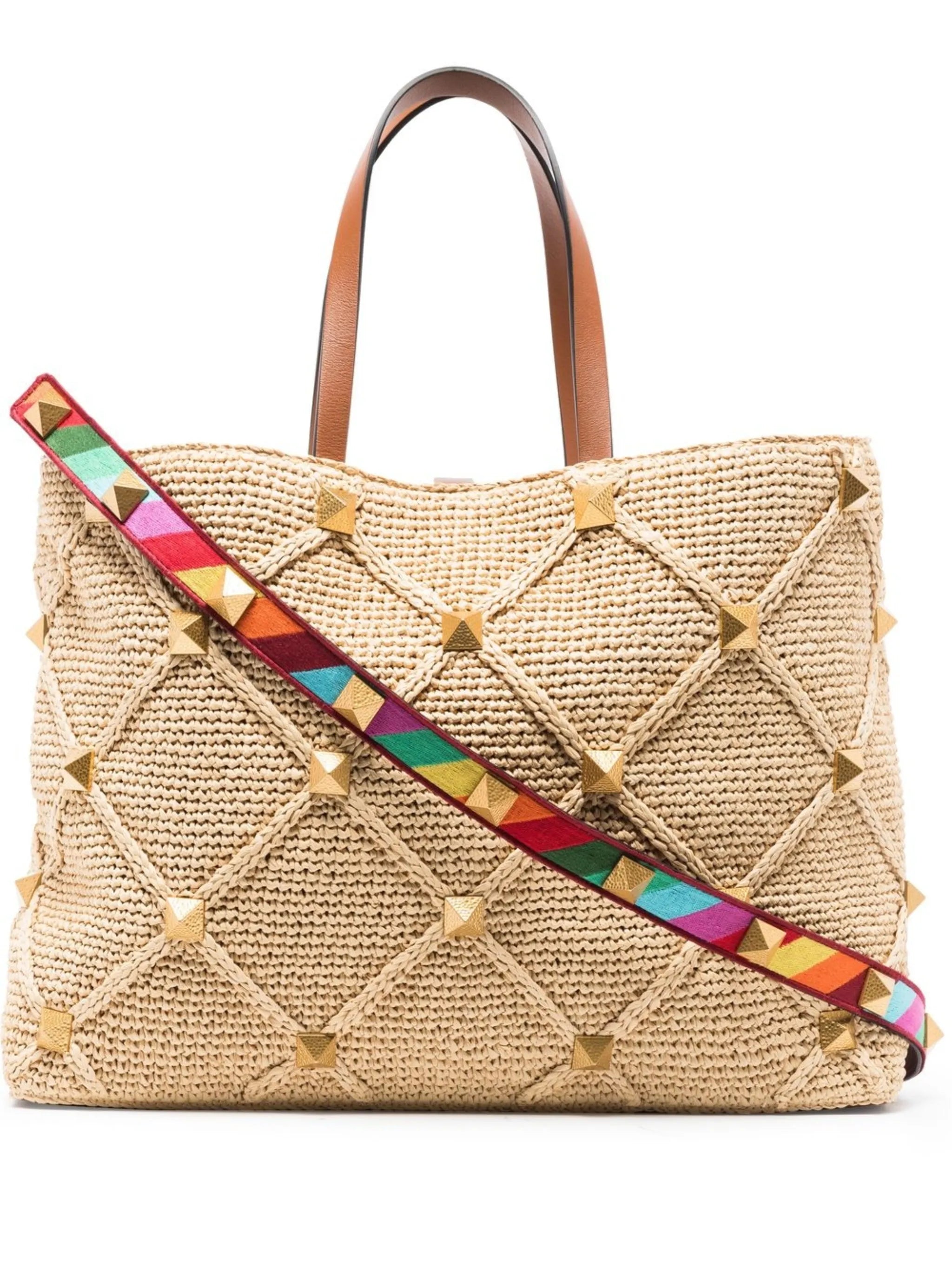 Roman Stud quilted tote bag