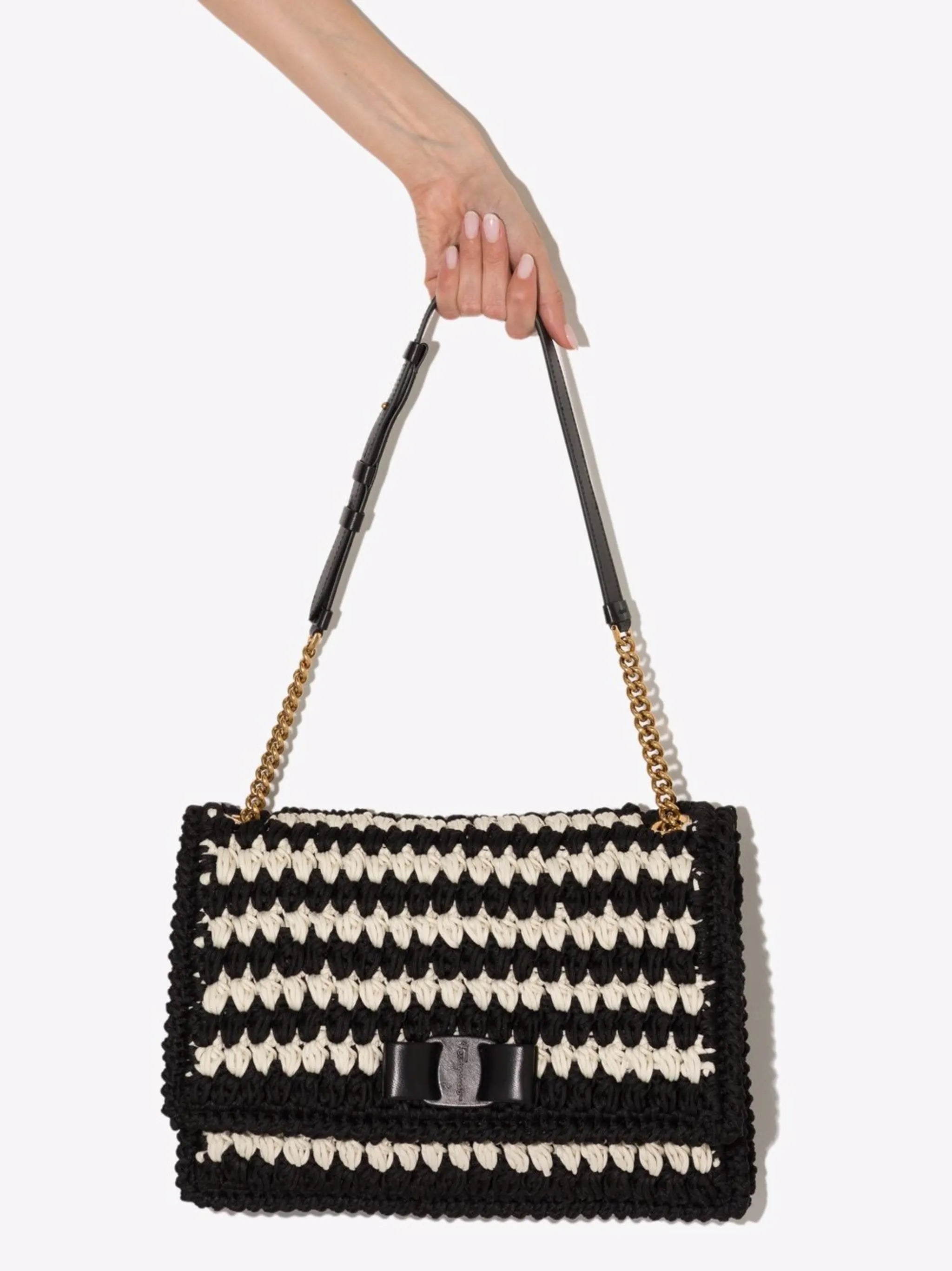 Viva Bow crochet shoulder bag