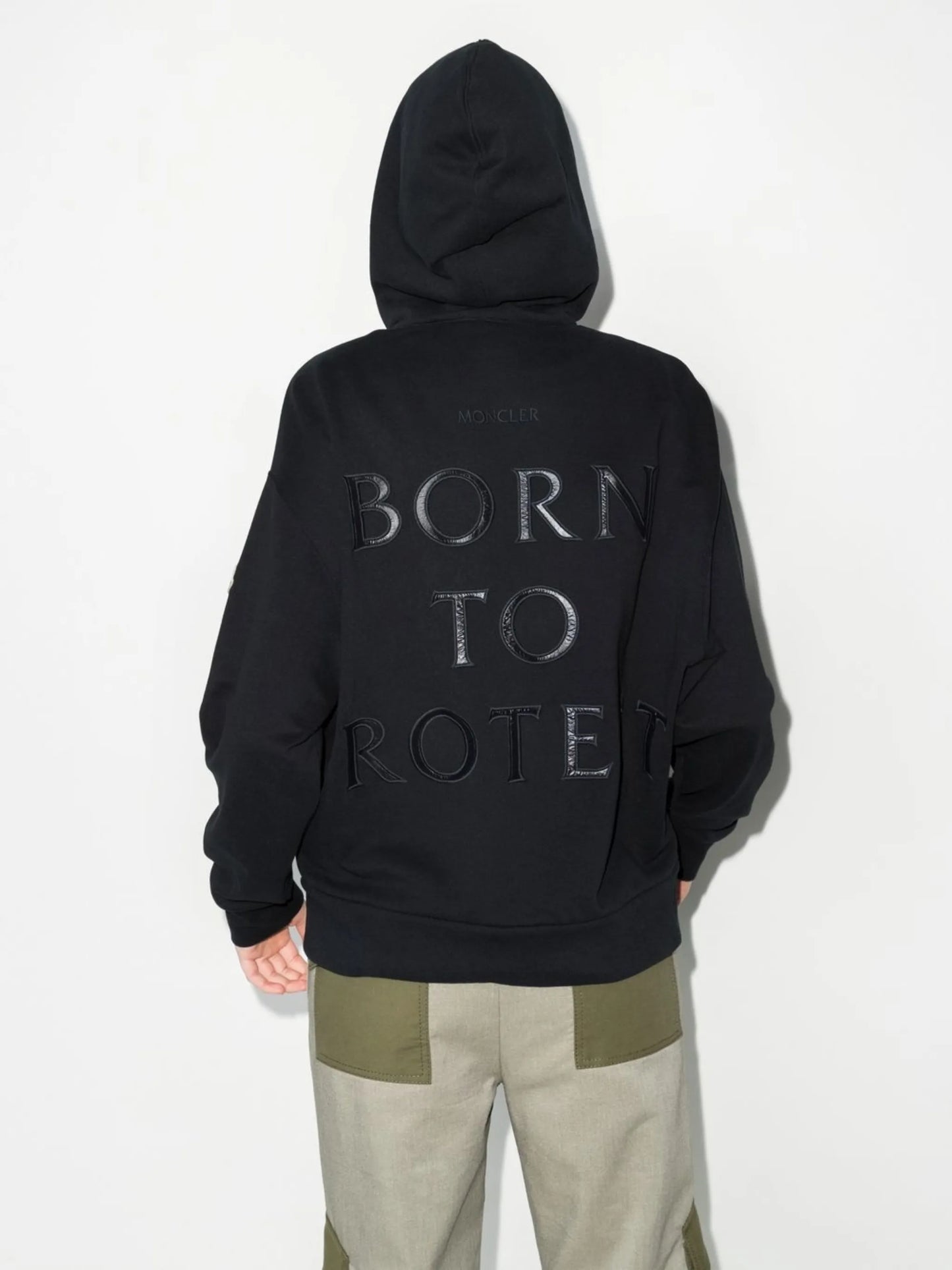 Born to Protect-print hoodie