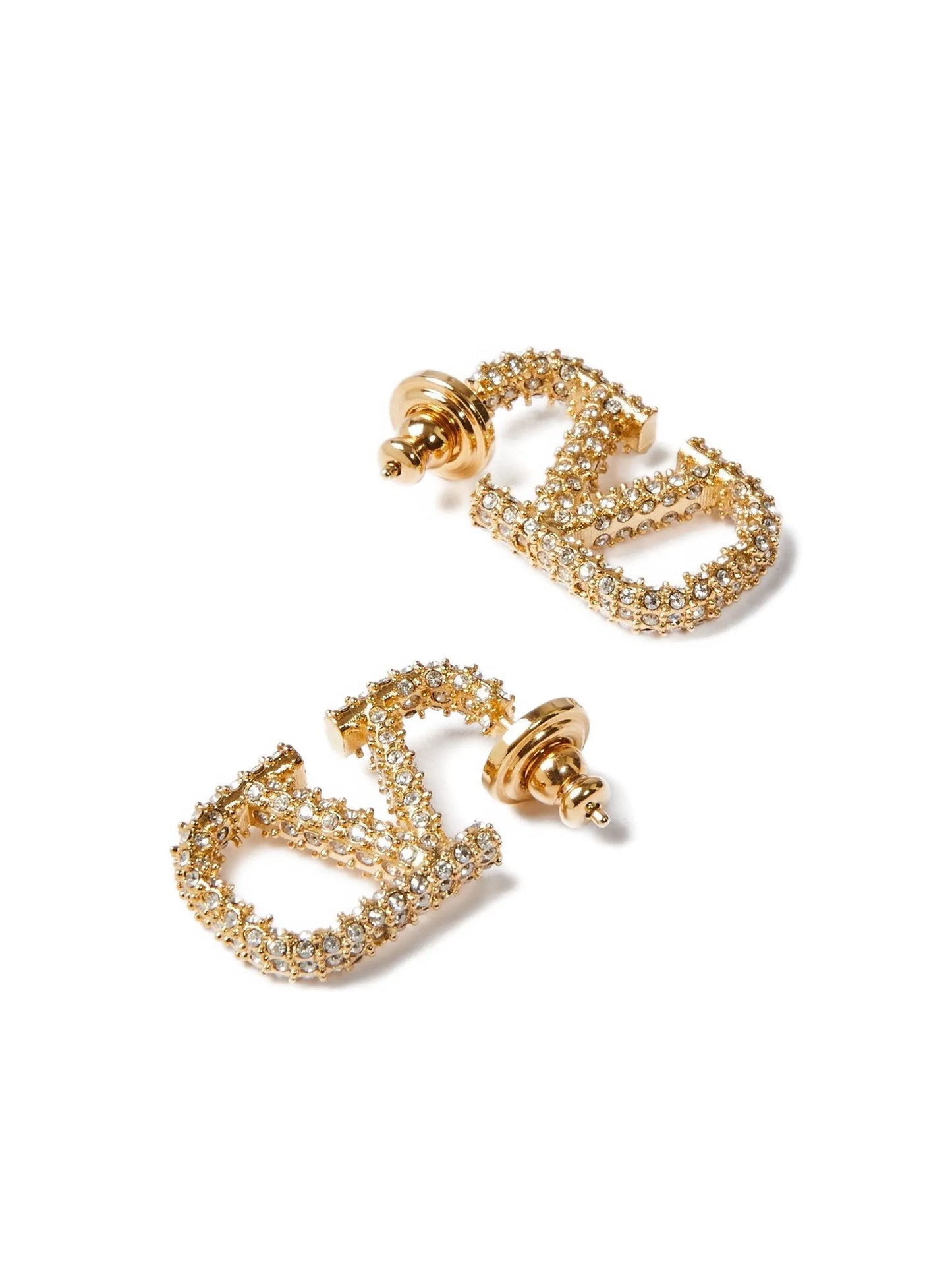 VLogo Signature crystal-embellished earrings